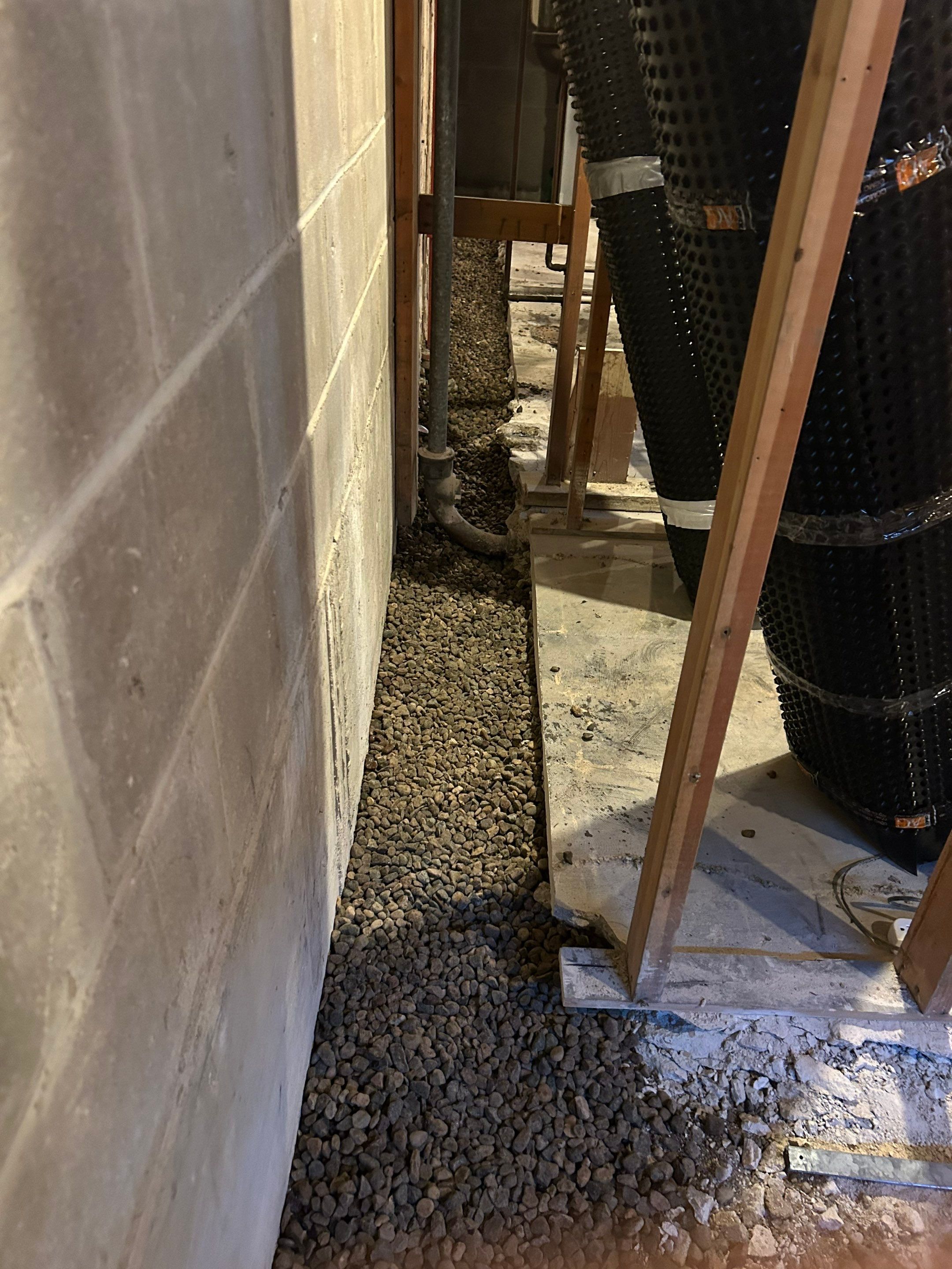 Drain tile for a General Contractor Partner by Waterproofing Northeast