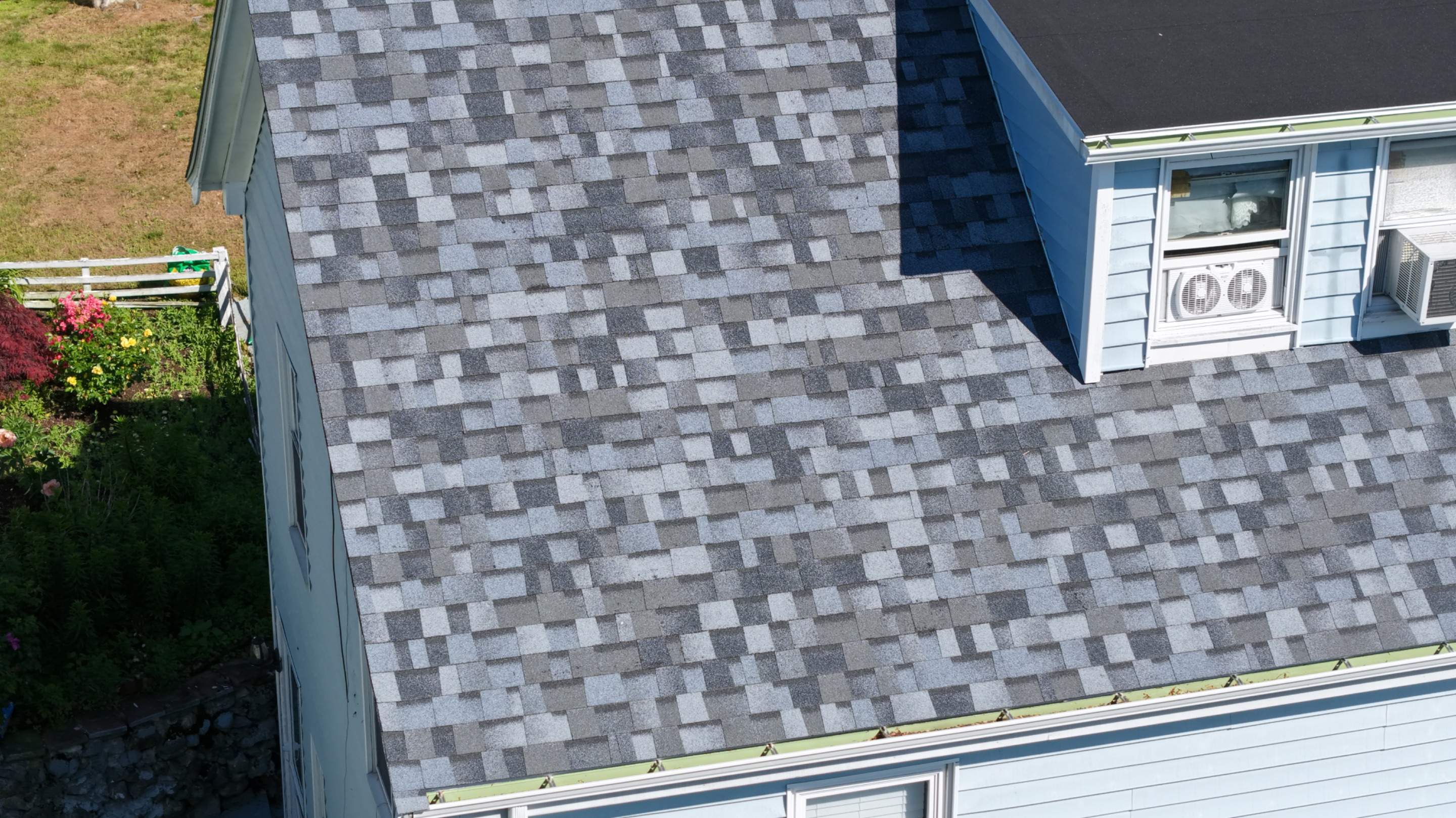 Full Roof Replacement in Dedham, MA – Owens Corning Duration Designer, Pacific Wave with EPDM Flat Dormer by JOHNNYS PRO