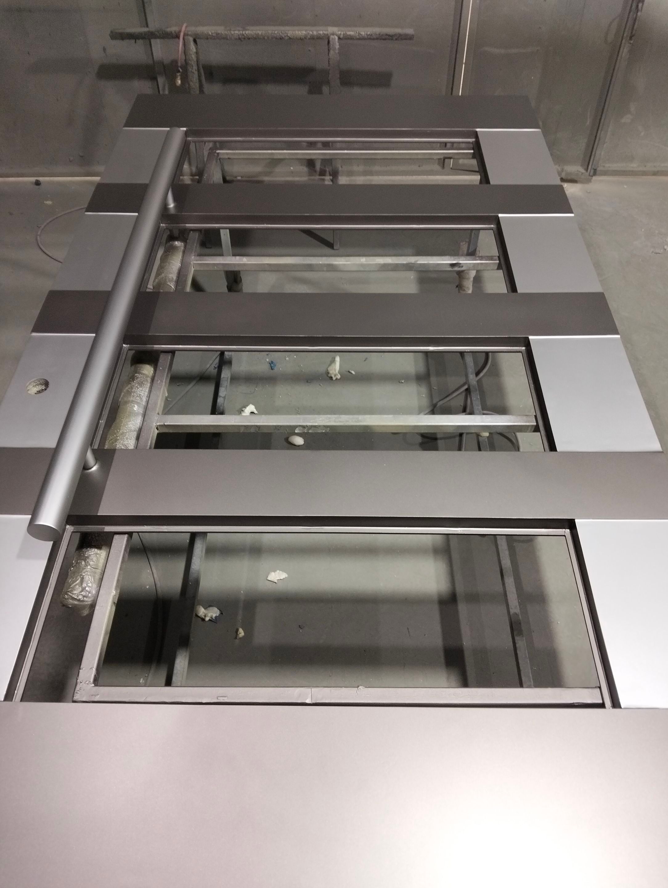 Modern Metal and Glass Entry Door Fabrication and Installation by Solara Custom Living