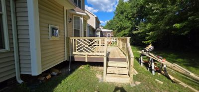 Raleigh Wooden Deck Resurfacing and Decorative Lattice Railing Upgrade