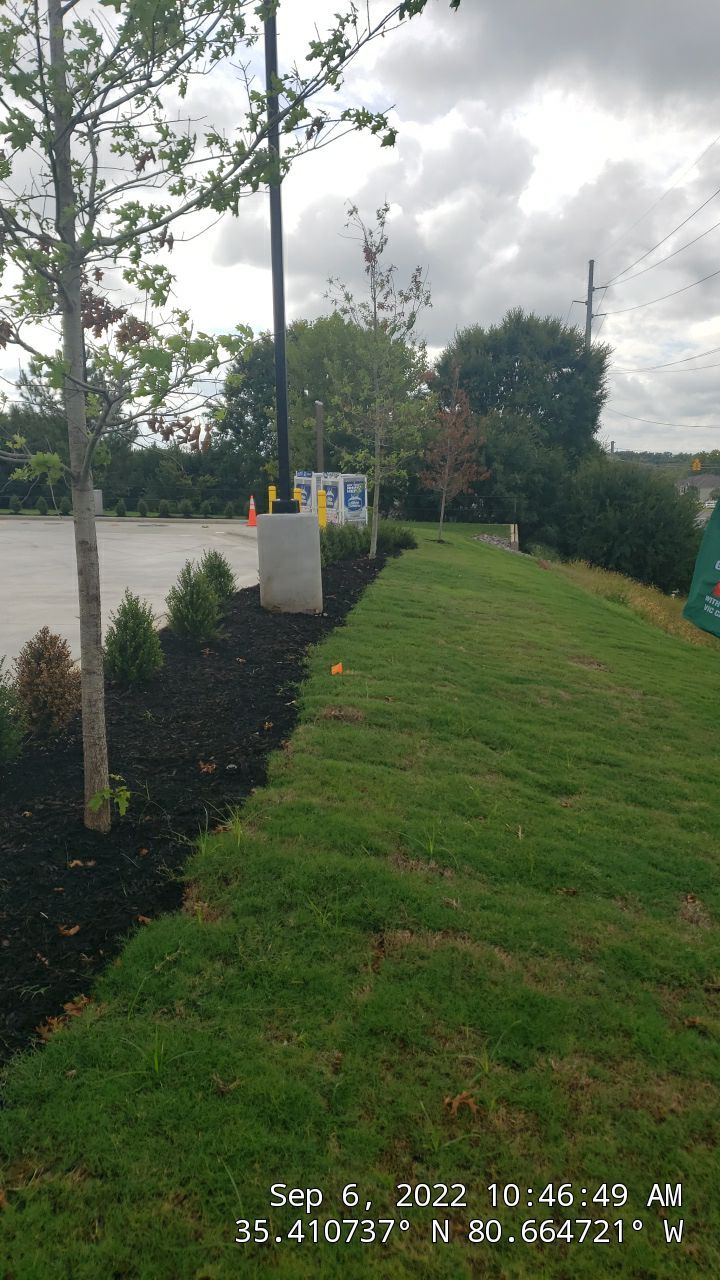 Commercial Landscaping Harris Teeter Fuel Station by Carolina-Metro Landscape, Inc