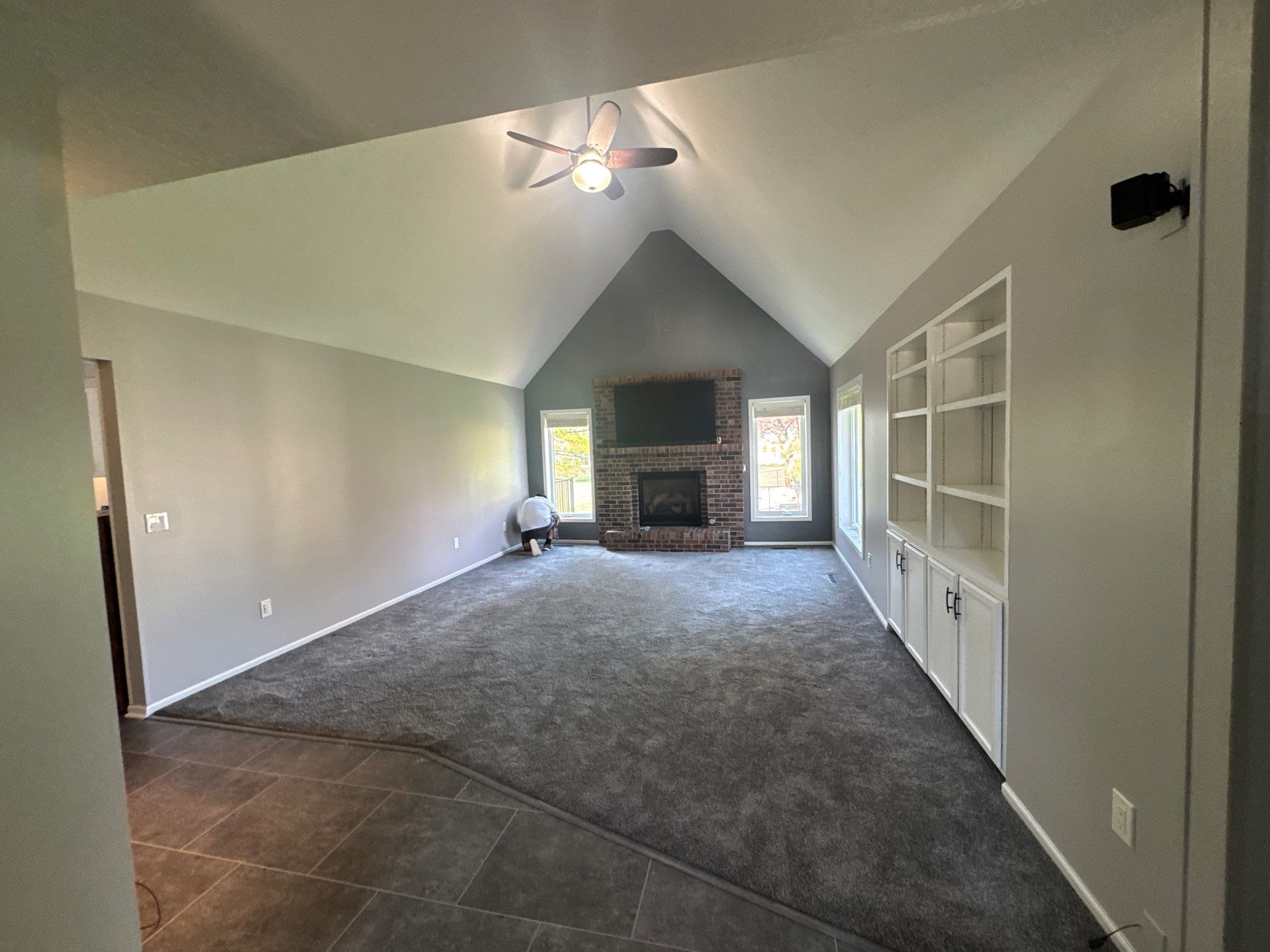 Residential Interior Repaint Walls After Drywall Work Done by Midwest Paint LLC