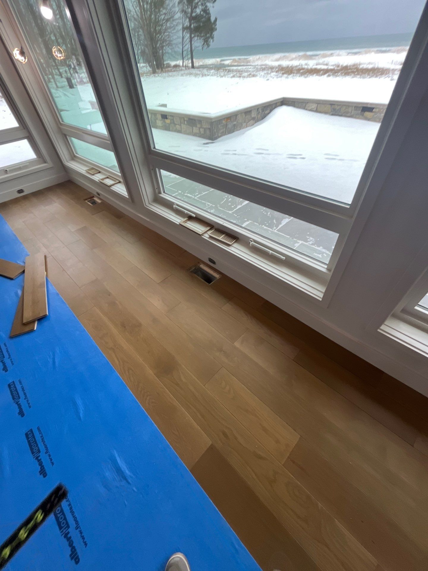 Custom Domestic White Oak Floors Installed in this Large Lakeshore Stunner! by RTBaldwin Hardwood Floors