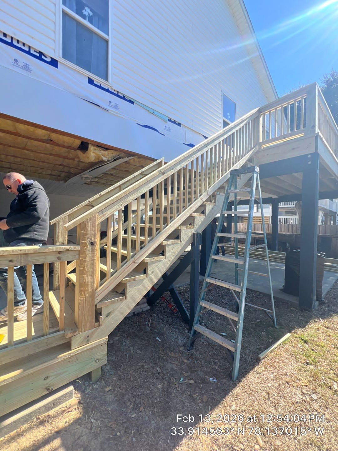 New Handrails & Stair Railings Installation – Oak Island, NC by RGR Construction and Roofing, LLC