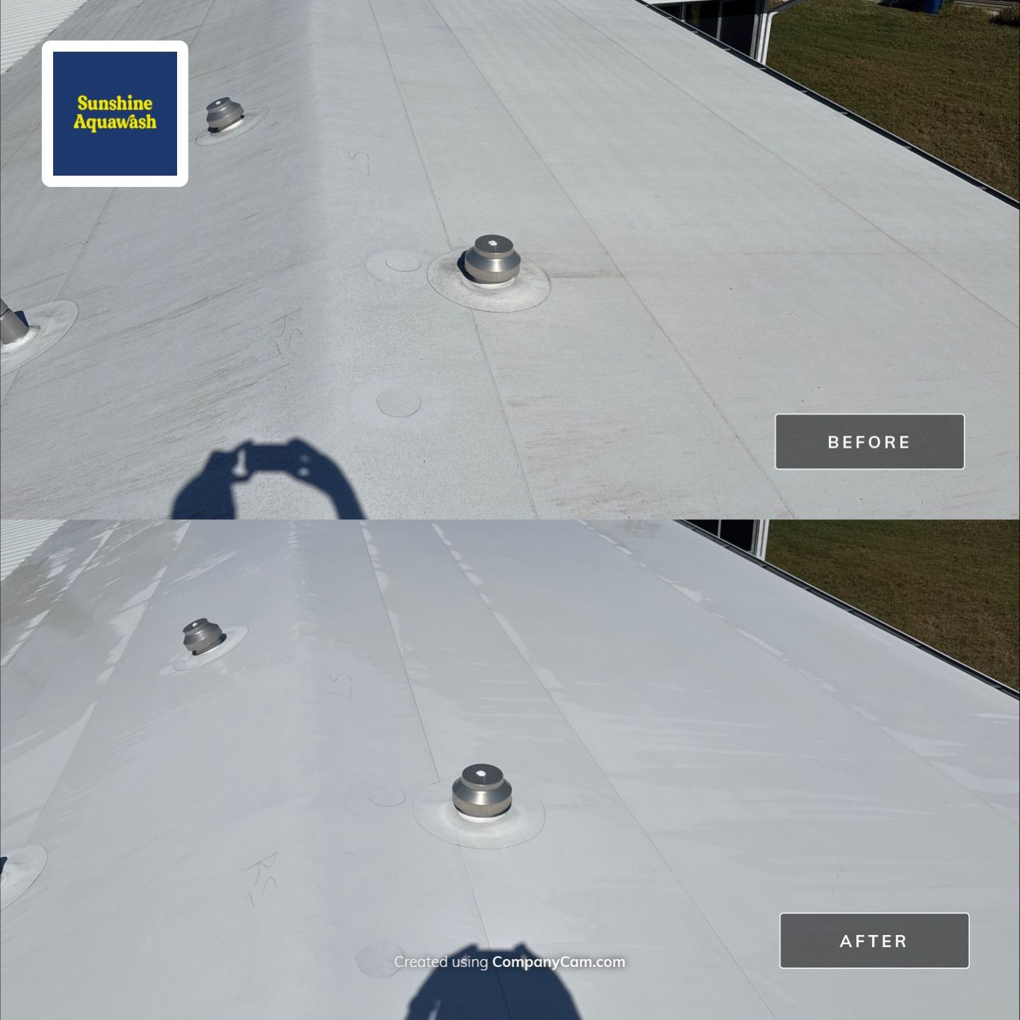 TPO Membrane Mobile Home Roof Cleaning Parrish, FL by Sunshine AquaWash