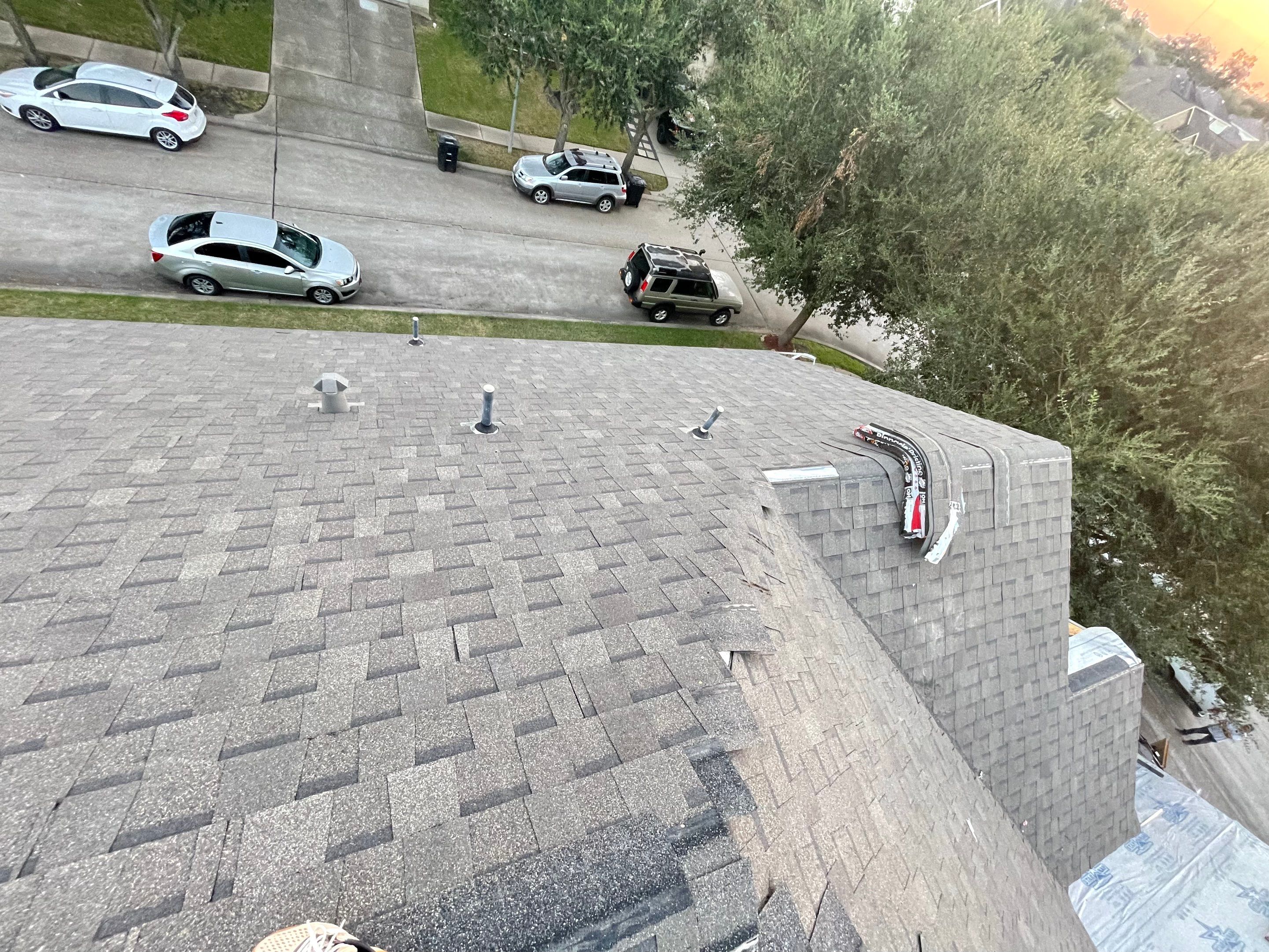 Residential Roofing Installation using Atlas Pinnacle® Pristine Shingles Weatherwood Color by CAP Roofing and Construction LLC