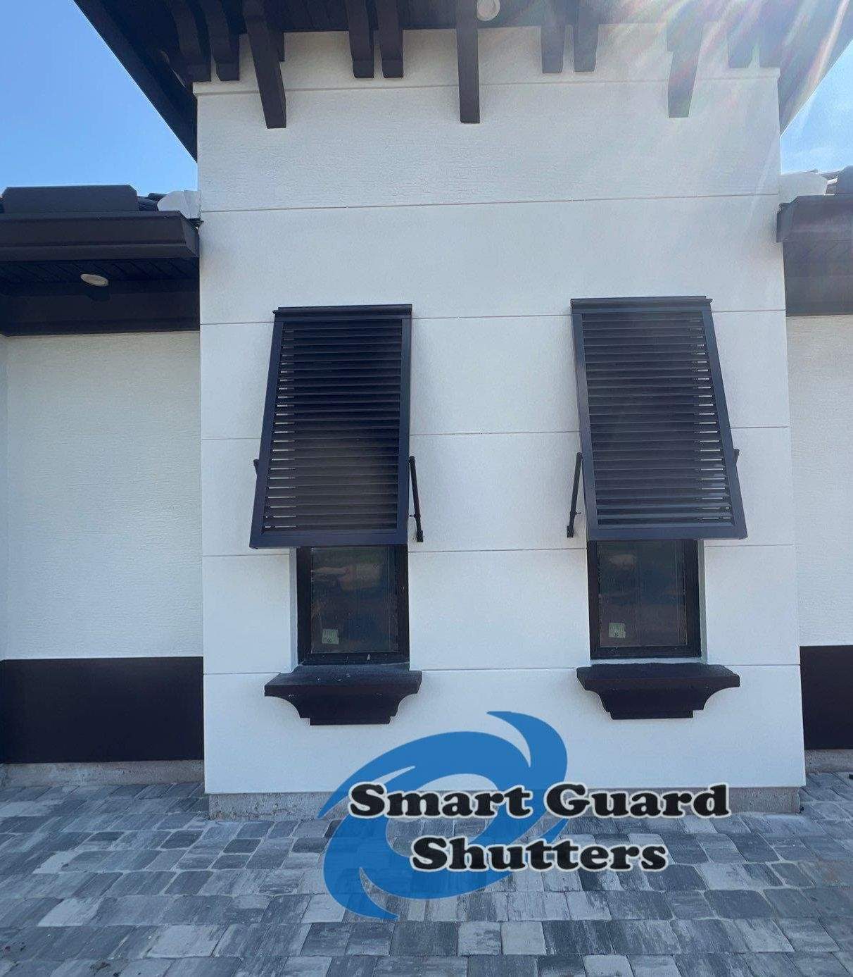 Decorative Bahamas in Grey Brown by Smart Guard Shutters