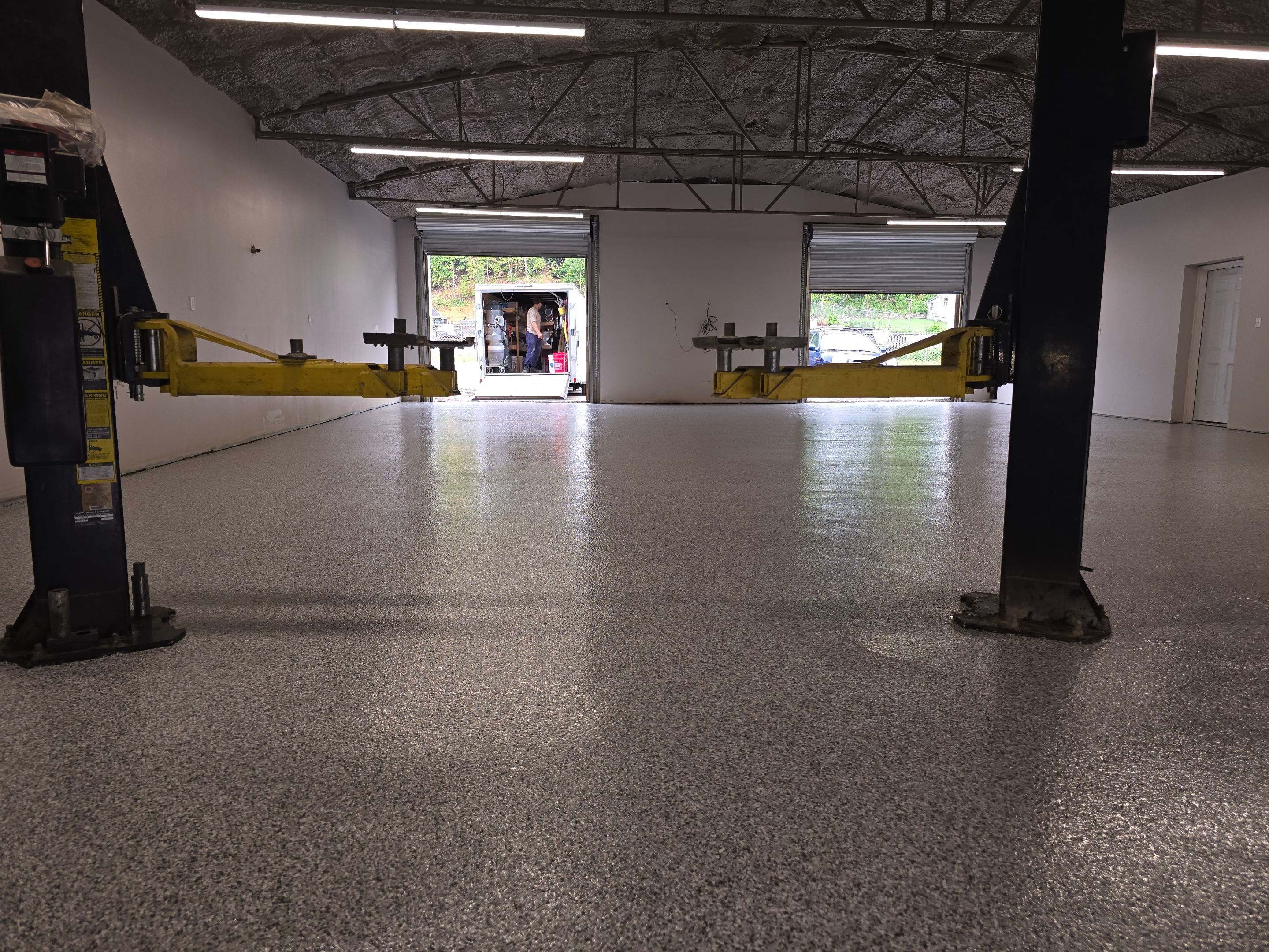 Super old and oily concrete brought back to life by Elite Floor Solutions