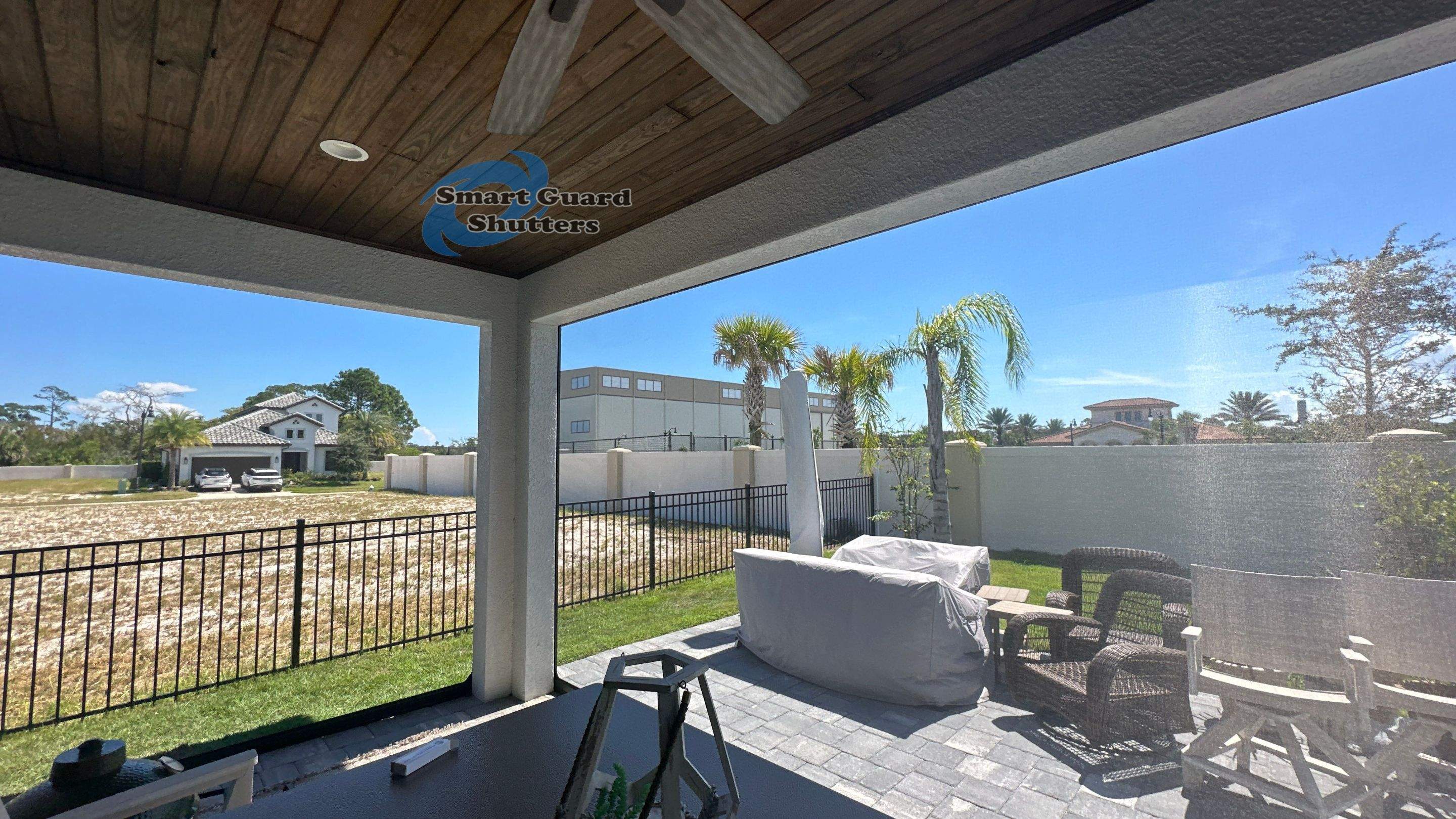 Retractable Sun & Bug Screen  by Smart Guard Shutters