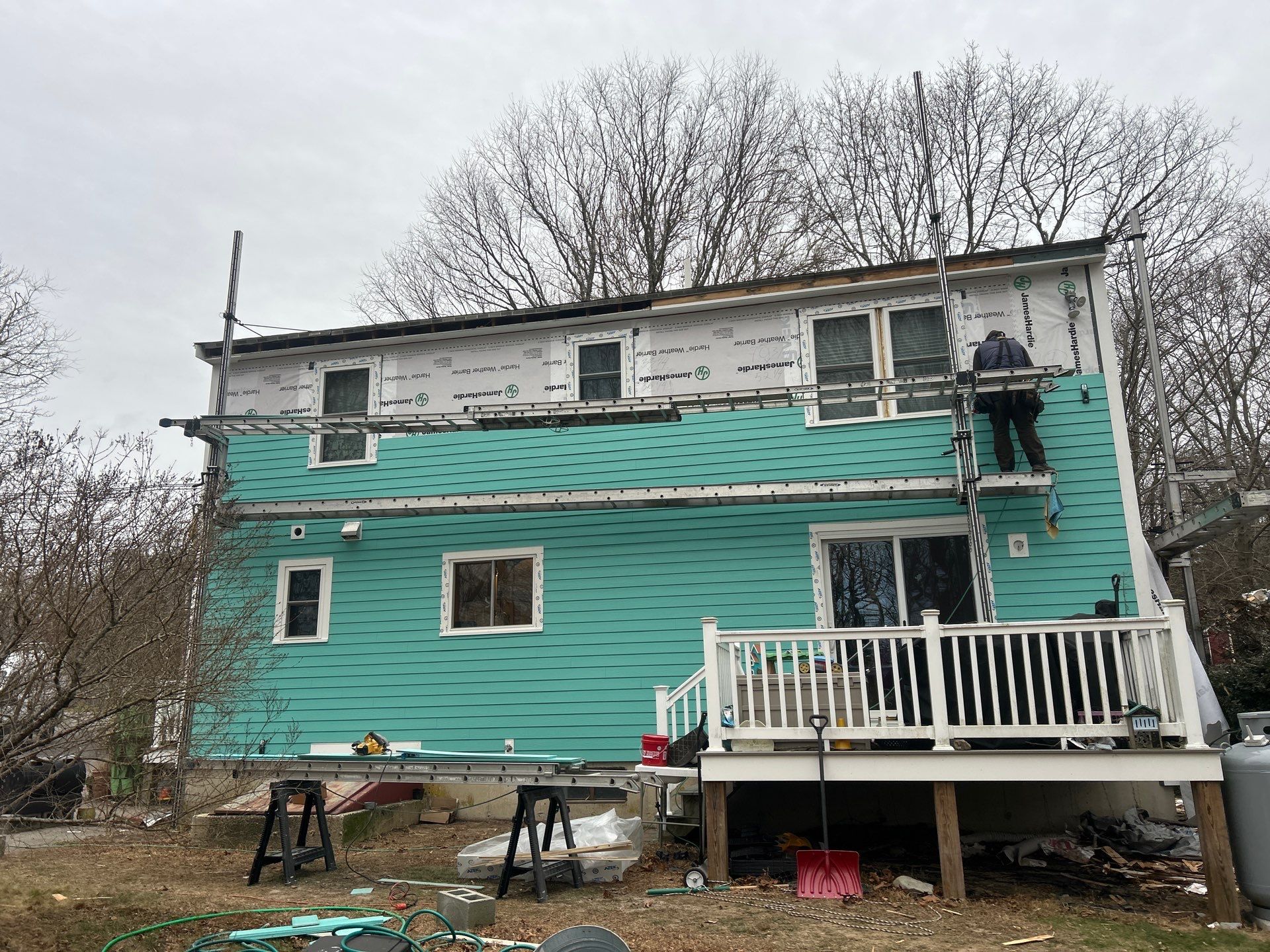 James Hardie siding in Dream Collection color - Dighton, MA by UBrothers Construction
