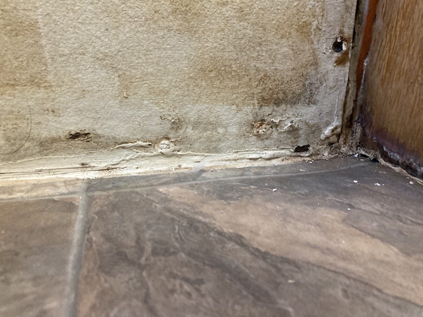 Water Damage in Bathroom by Accountable Home Services
