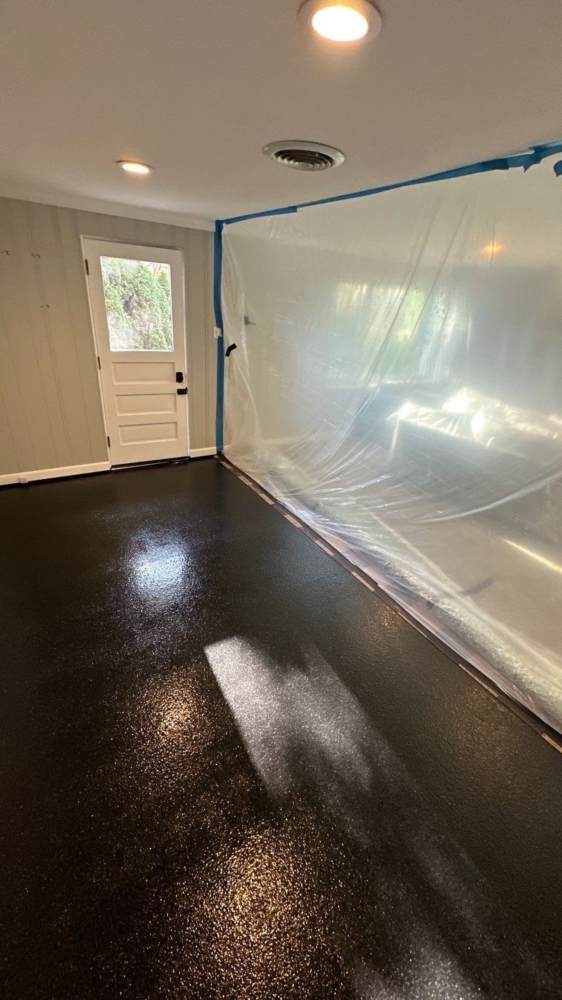 Twilight Garage, Walkway and Porch Project in Pittsburgh by Floors in a Day, Inc