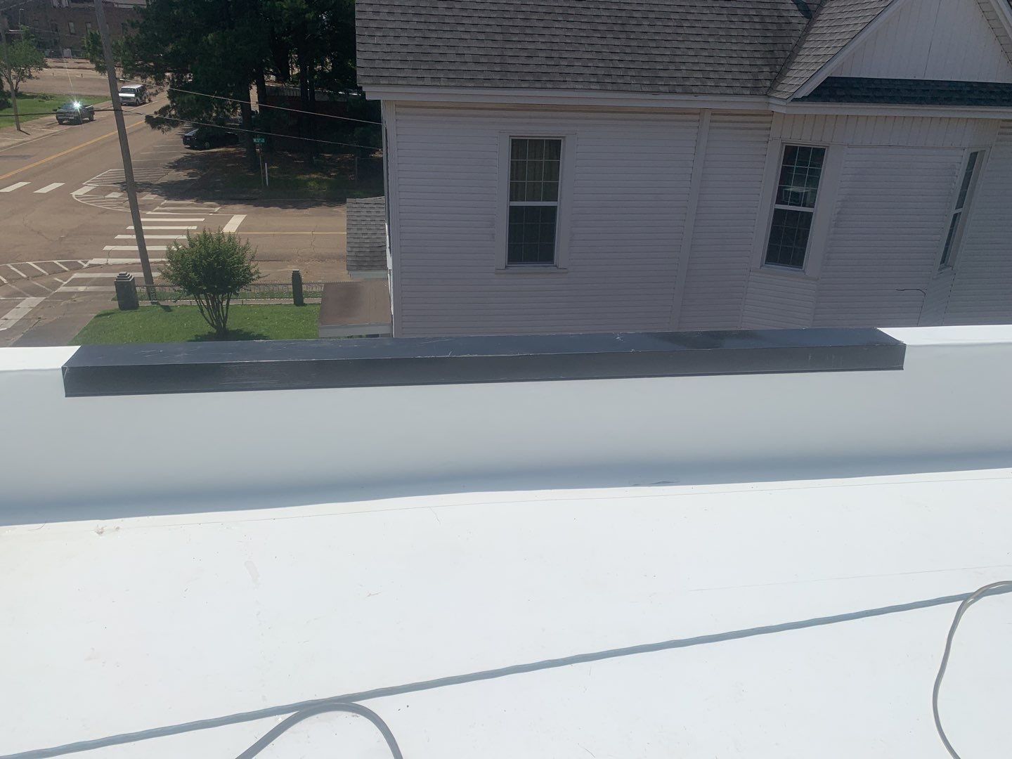 Commercial Roofing Installation using 50 mil PVC by Hostetler Roofing