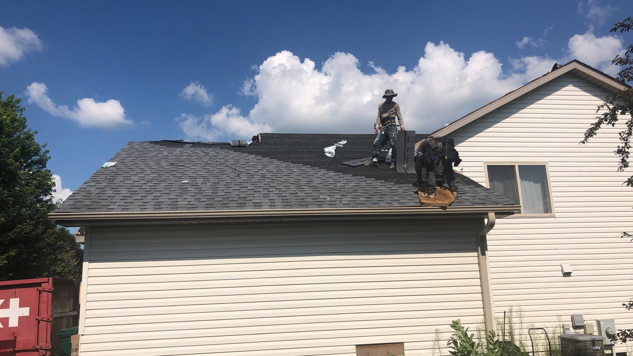 Storm Damage Restoration using Atlas Pinnacle Shingles and Mastic Vinyl Siding  by MODERN EXTERIOR SYSTEMS