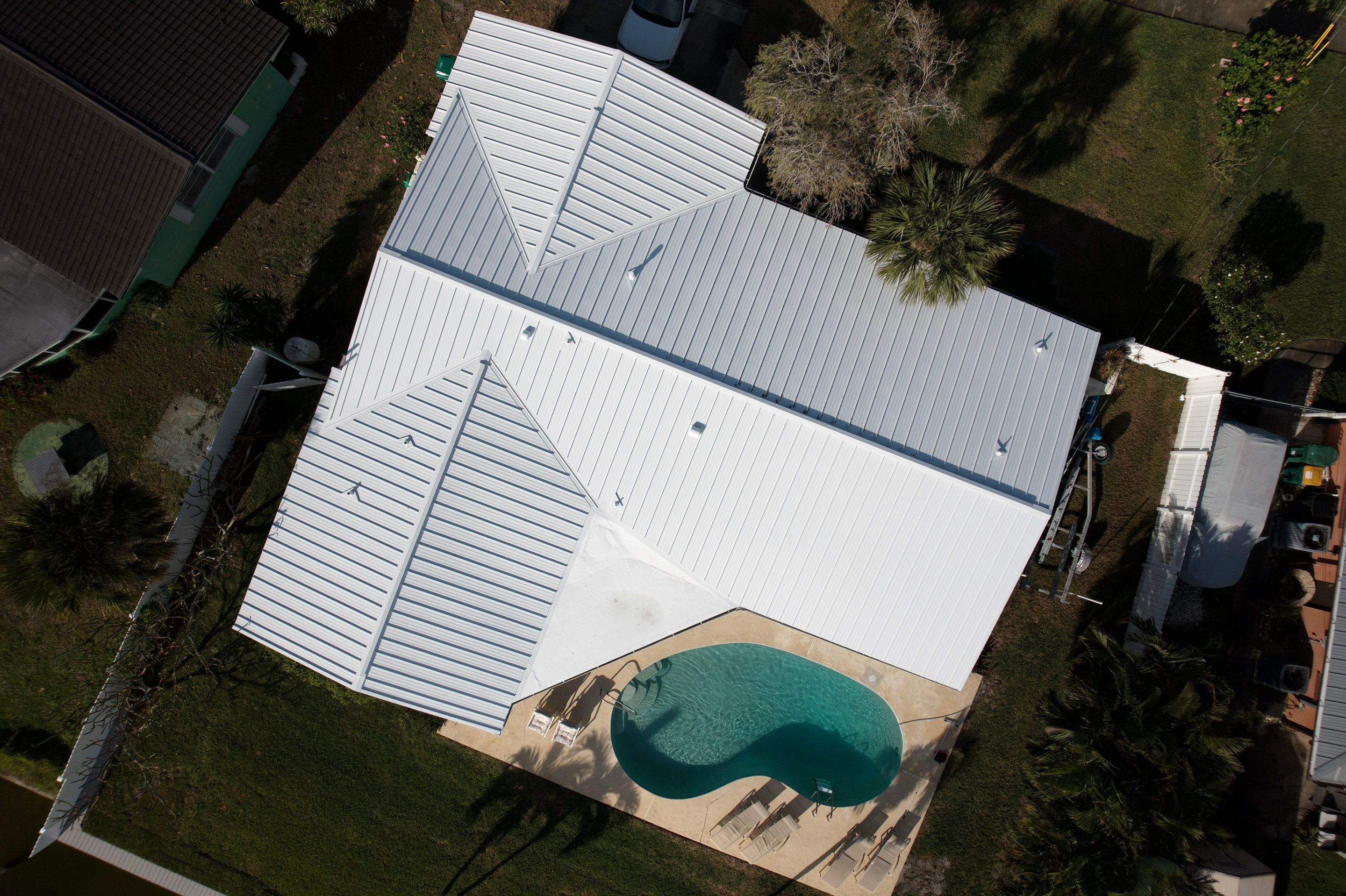 Residential Standing Seam Metal Roof Replacement in Cocoa Beach by Wiedmann Construction & Roofing