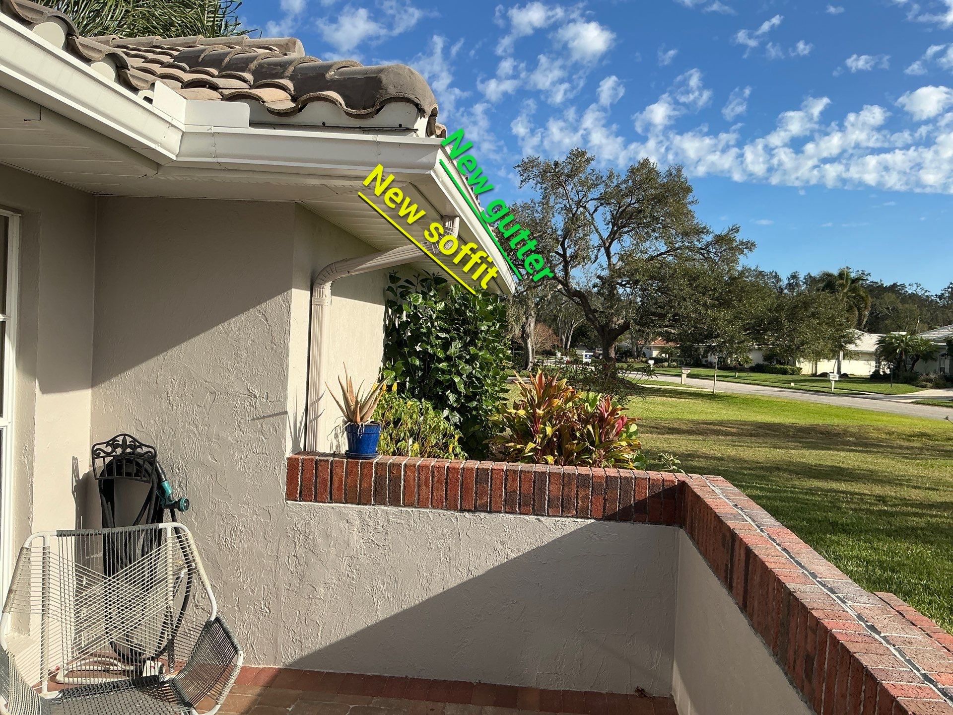 Fascia and Soffit Repair with New Gutters  by Gutter Professors