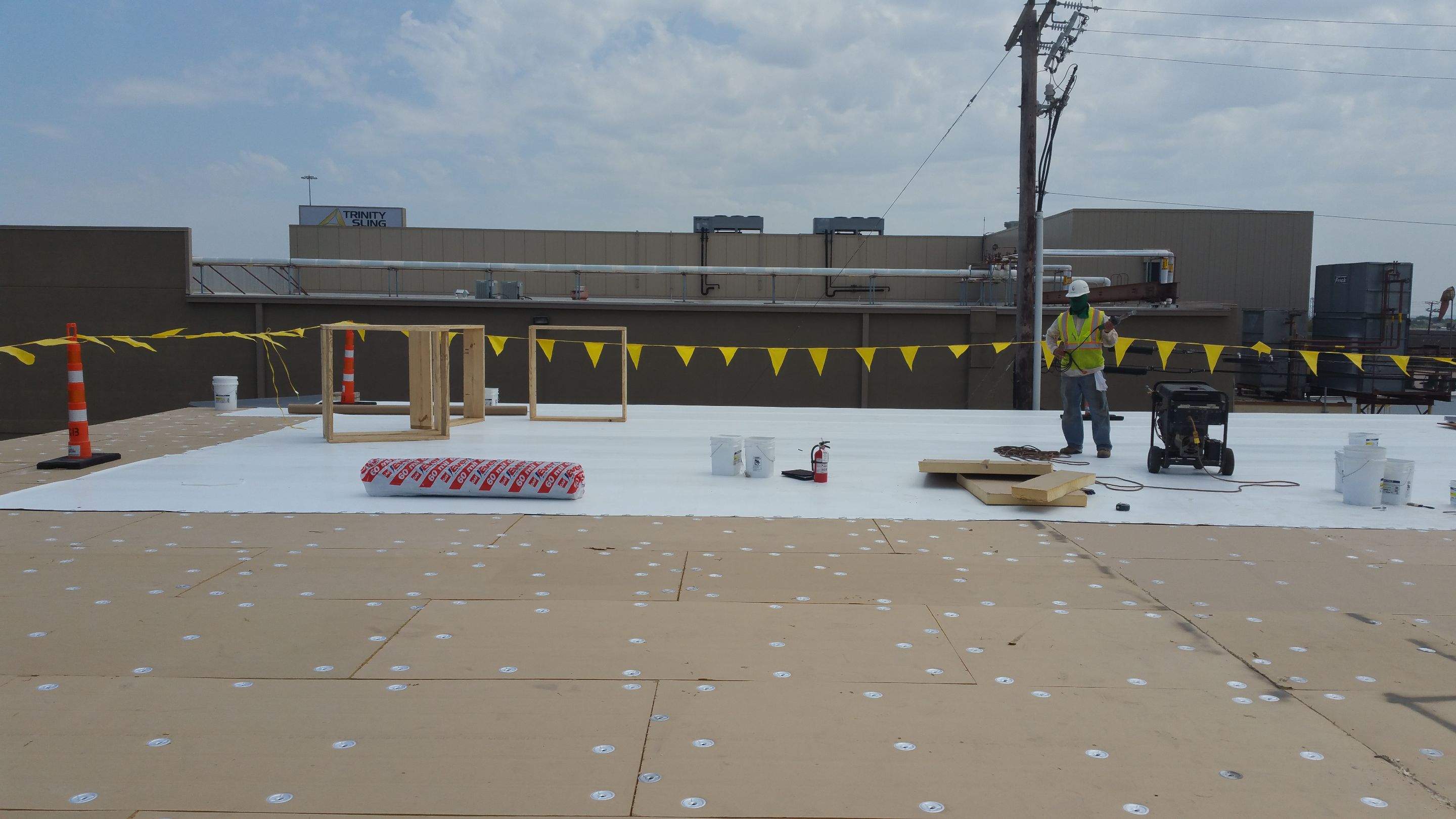 Massive Storm Damage Project - Factory in Arlington by First United Roofing & Construction