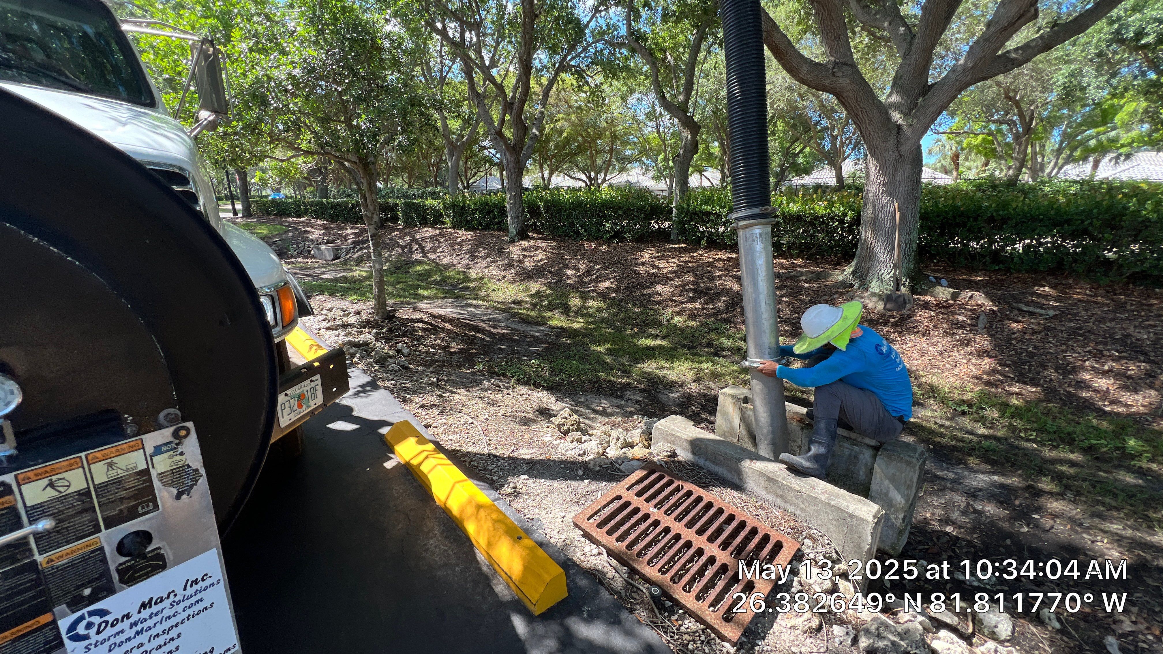 Pelican Landing Fitness & Tennis Court Parking Lot Stormwater System Maintenance by Don Mar, Inc. Storm Water Solutions