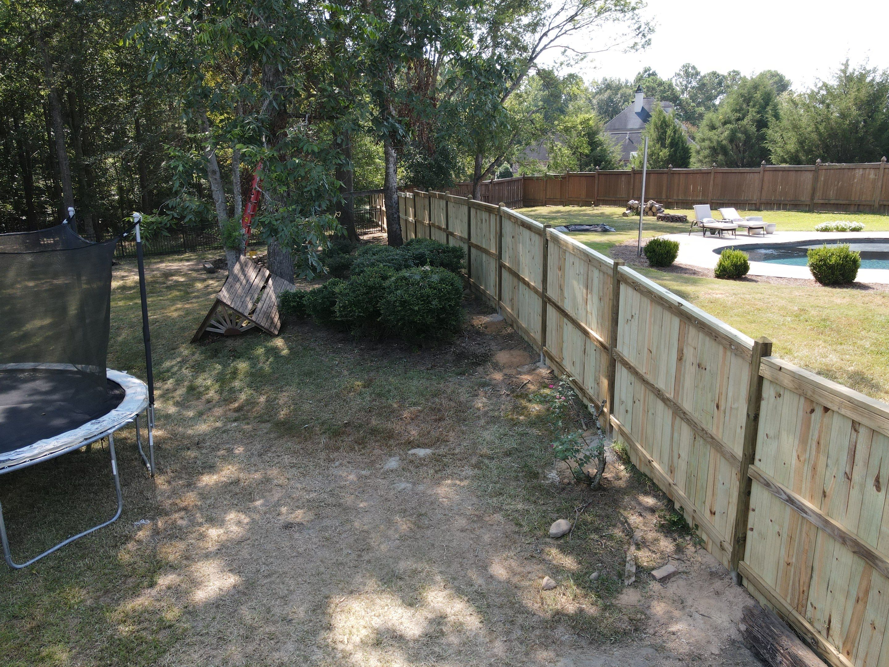 6ft Treated Pine Good Neighbor Fence by Roberson Construction LLC