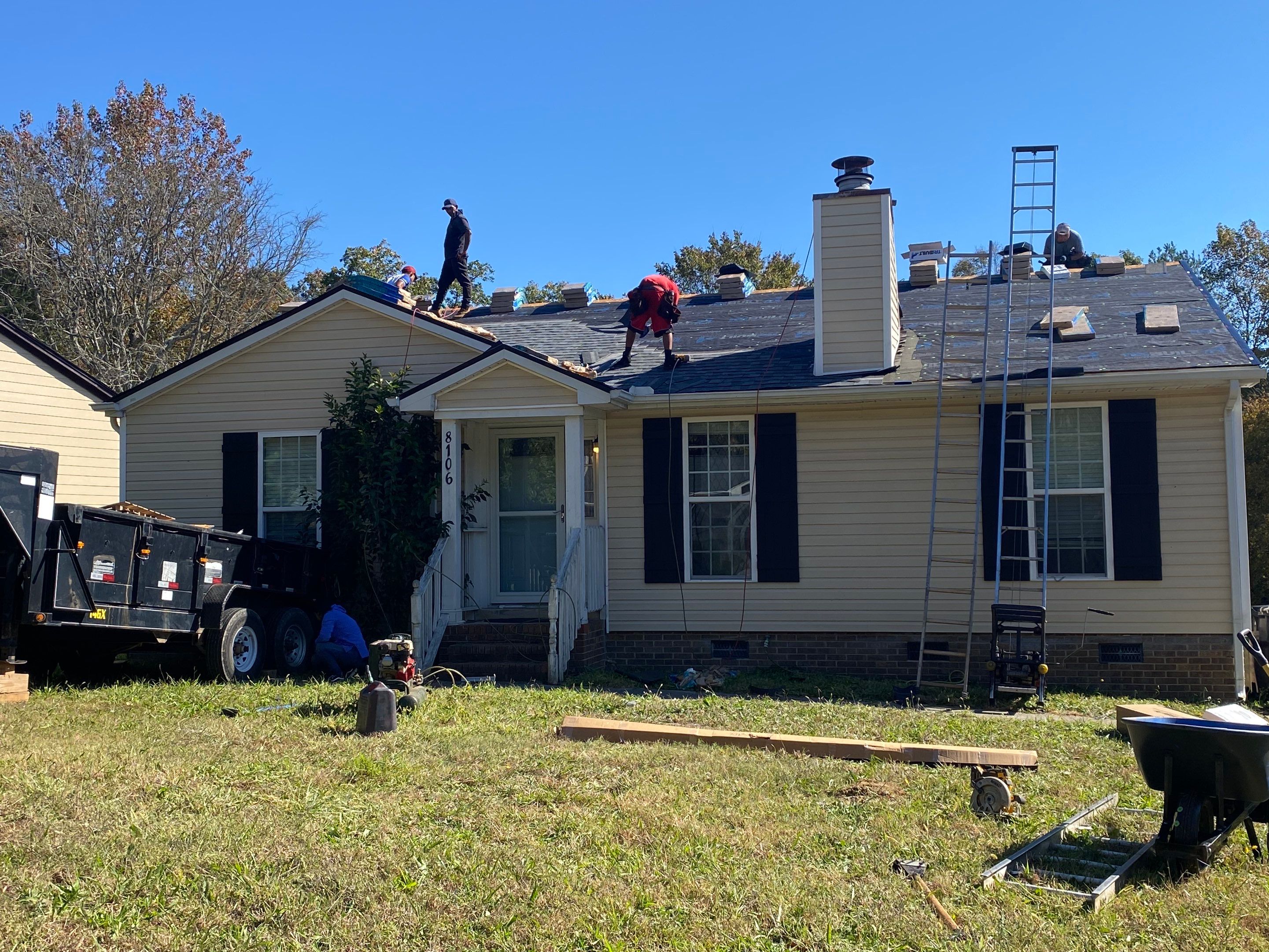 Roof replacement and interior repair by hail and wind damage by Just Brilliant Restoration JBR