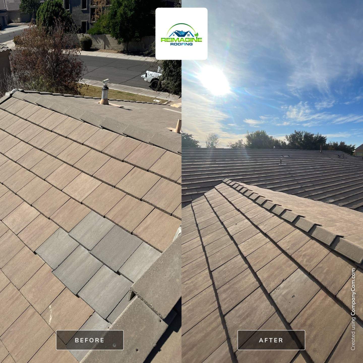 Autumn Sand Concrete Tile by Reimagine Roofing