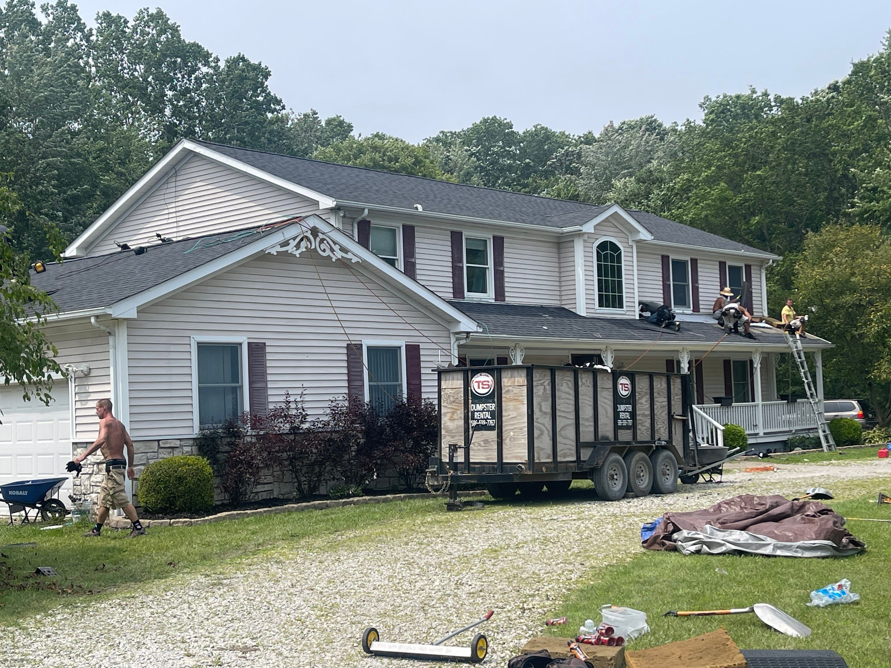 Residential Roofing Installation using IKO DYNASTY - Granite Black by JNR Roofing LLC