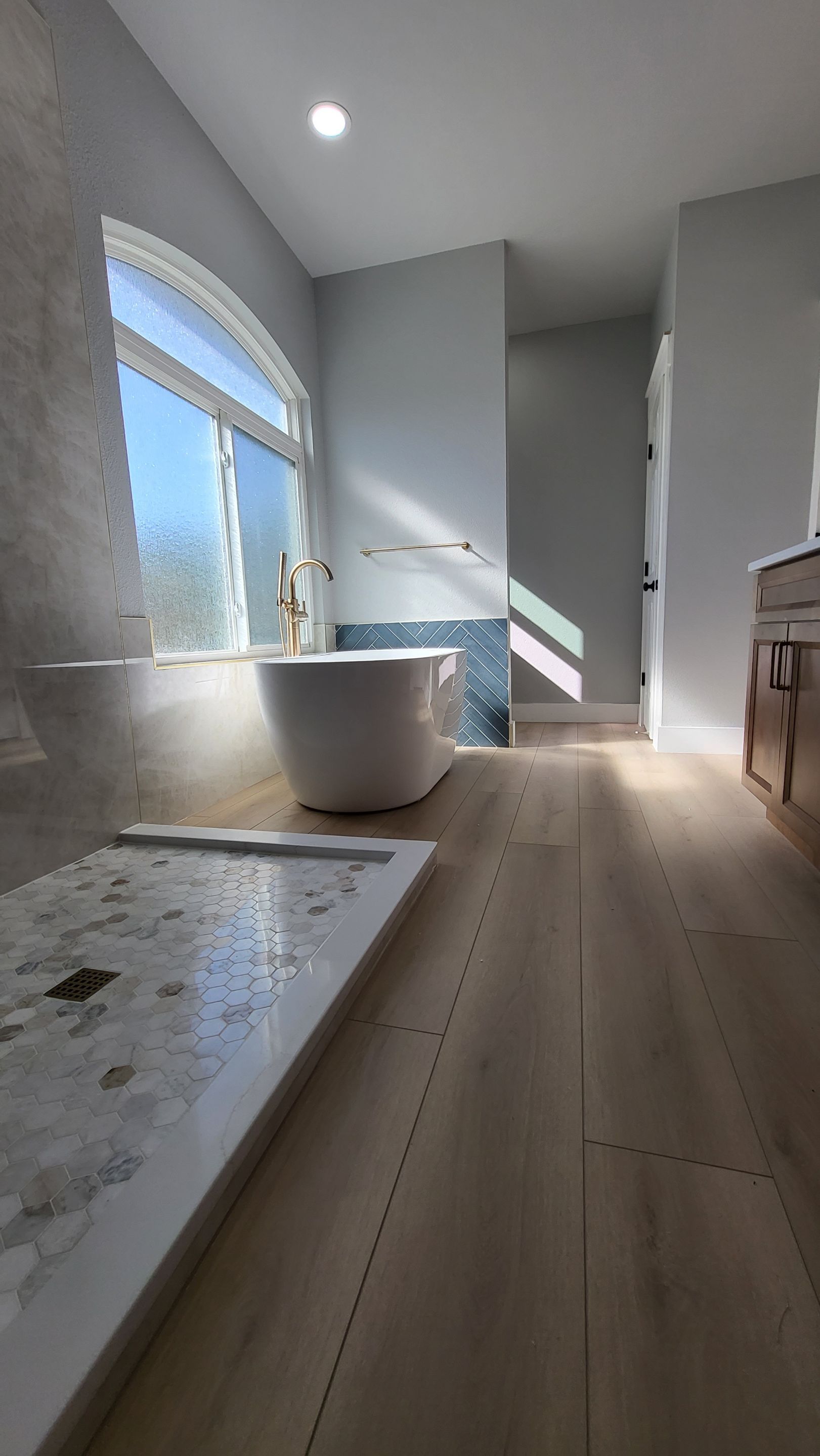Stone Oak Master Bathroom Before and After by Legacy Bath and Kitchen
