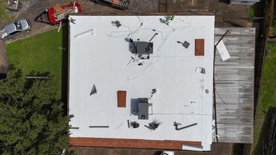 Commercial Roofing Installation using TPO