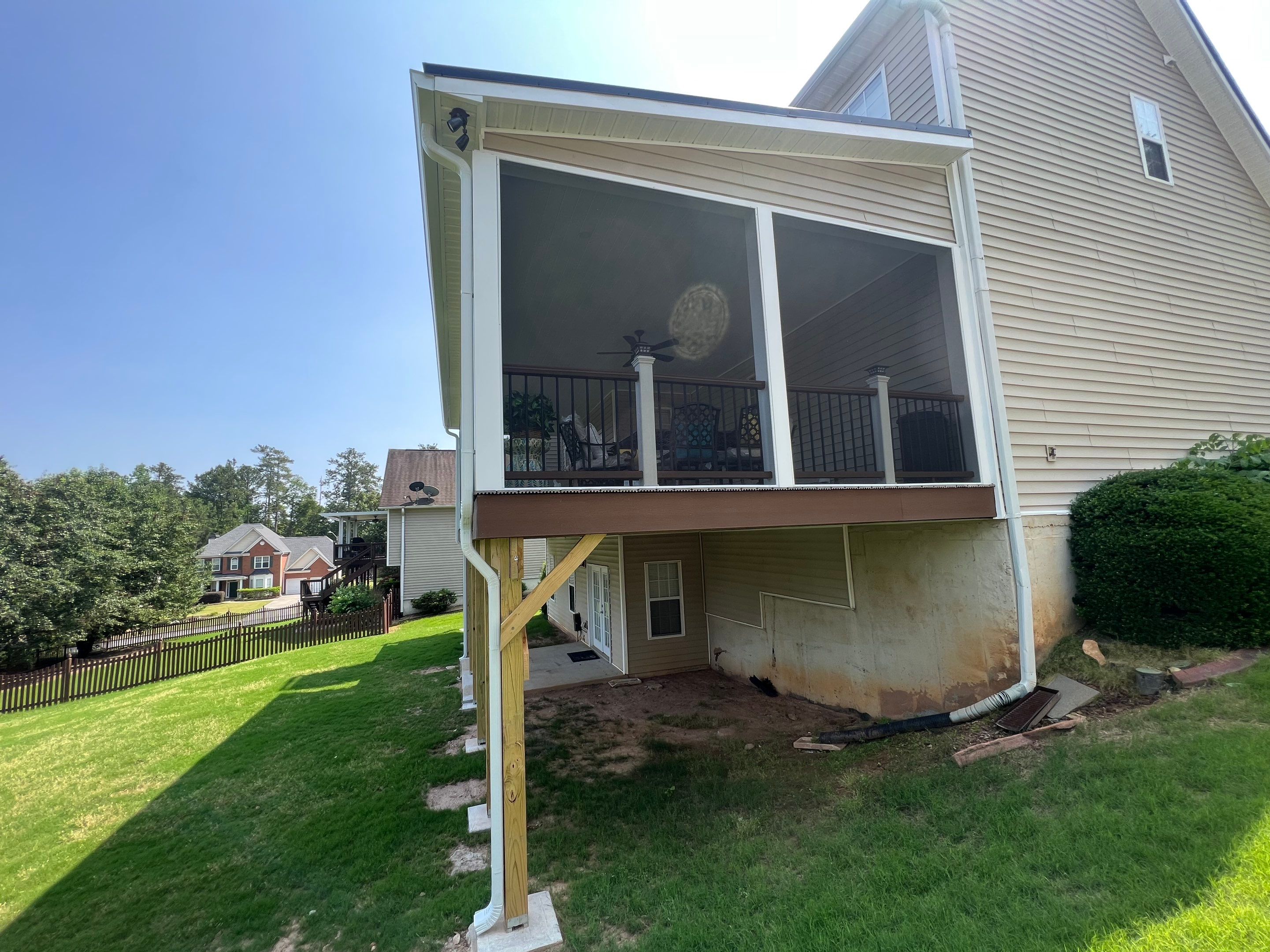 Elevated Screened-In Porch and Deck Construction in Mableton by Swift Home Renovations