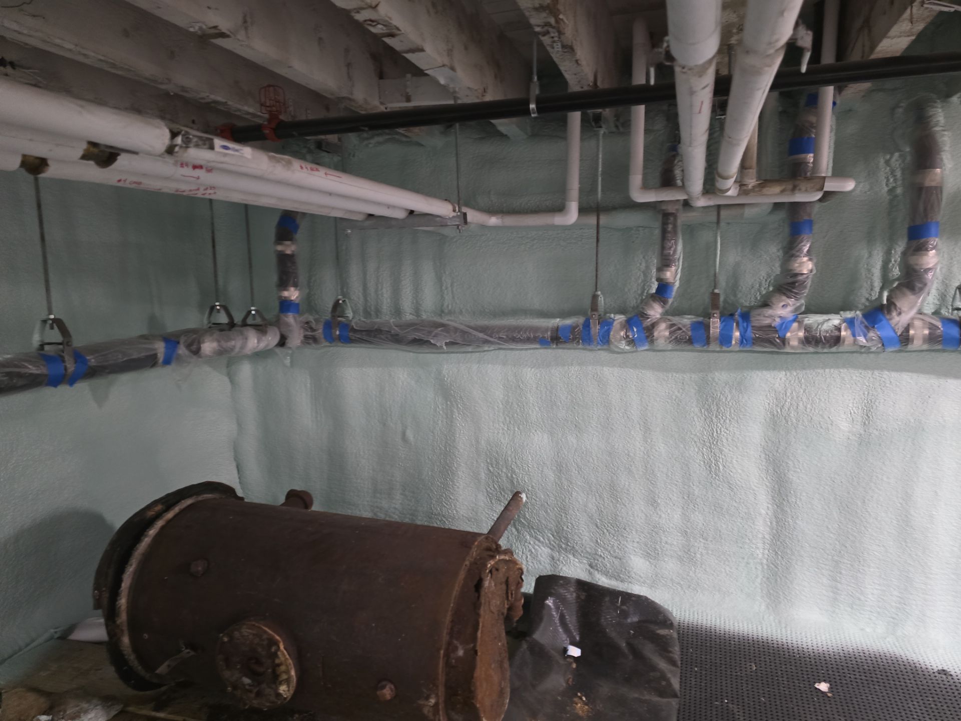 Crawl Space Encapsulation using Closed Cell Spray Foam by NYS Foam & Energy
