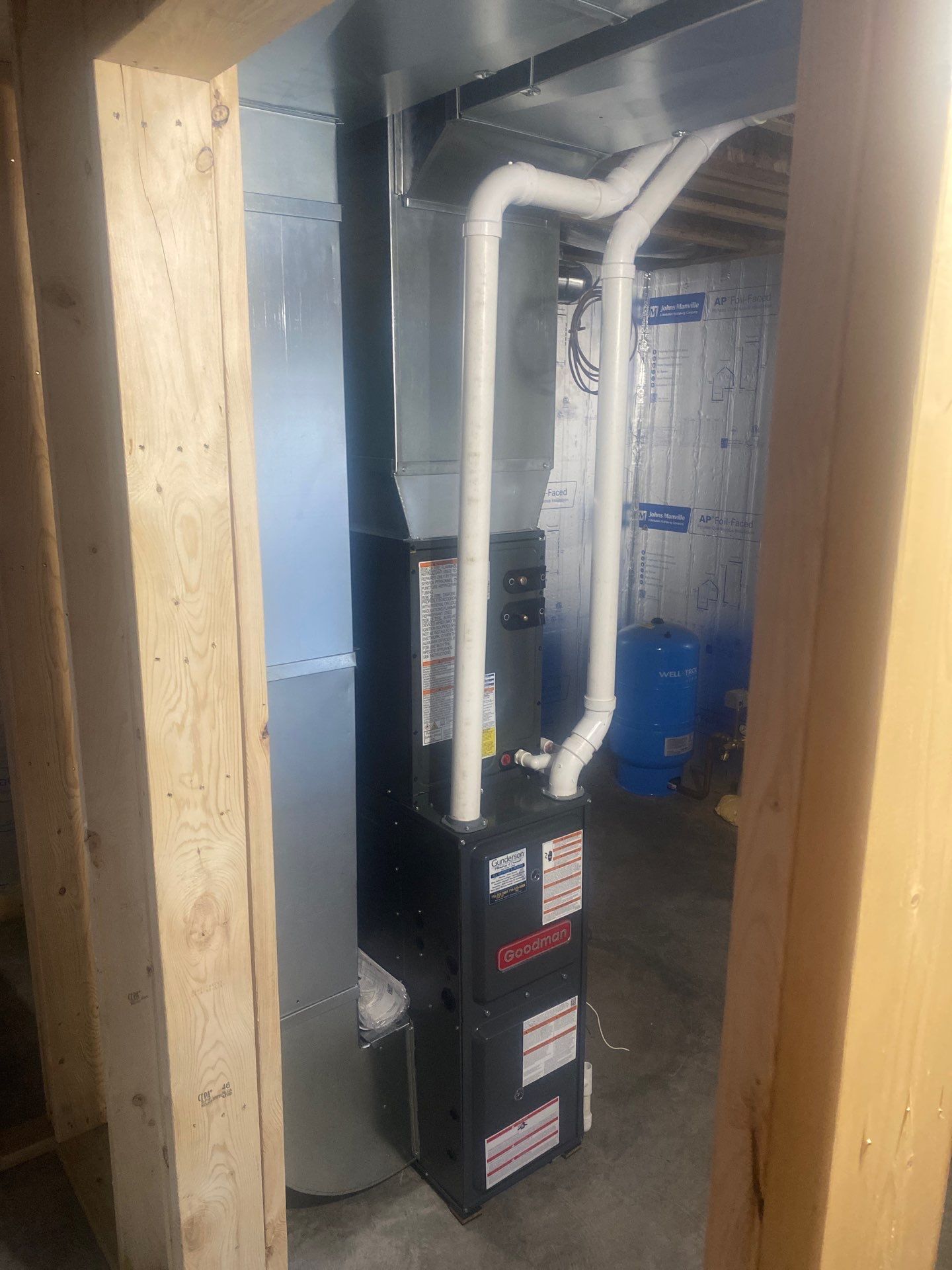 Goodman Furnace and HVAC Ductwork Installation in Pepin by Gunderson Plumbing & Concrete LLC
