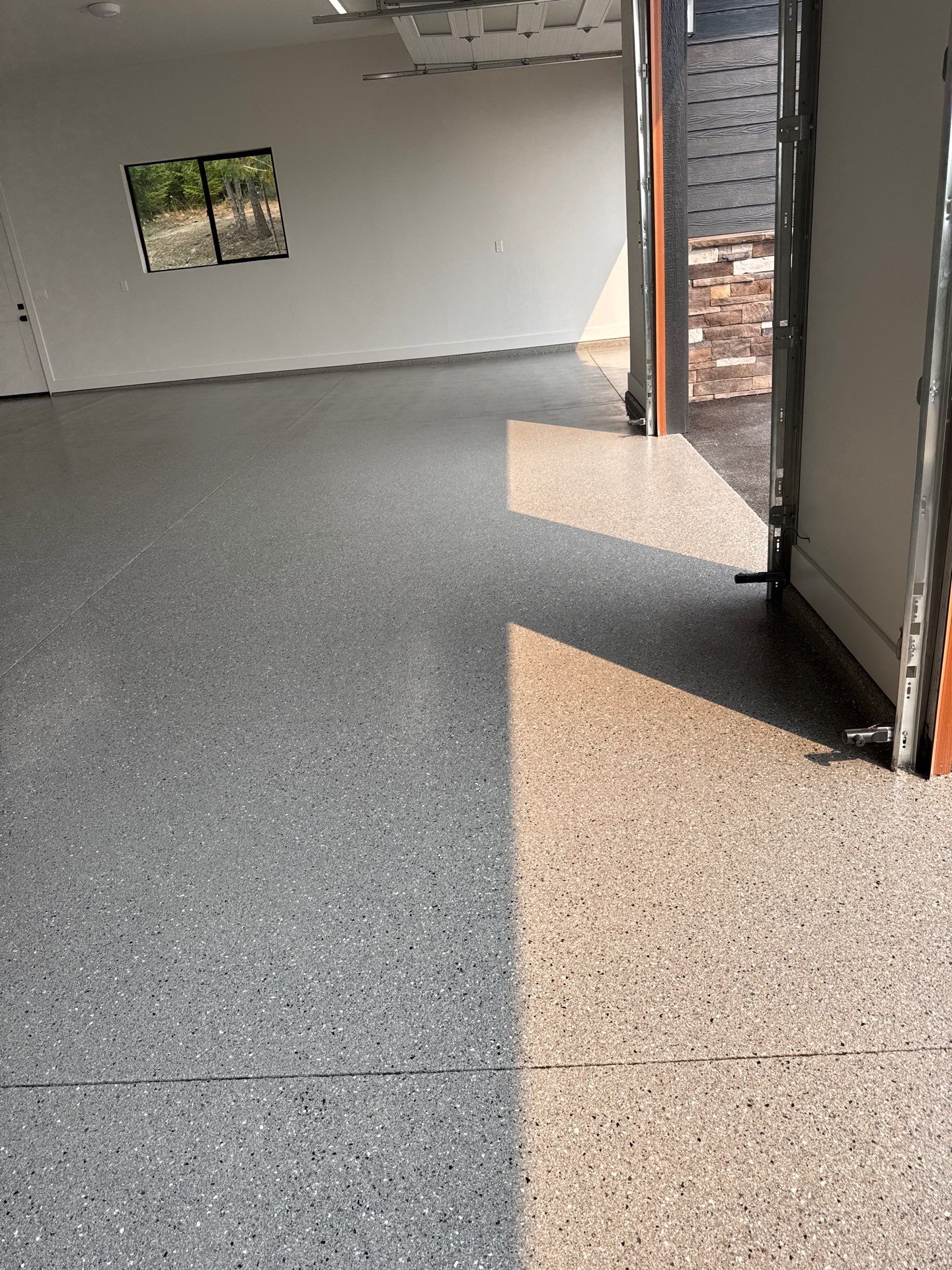 Shale Hybrid Garage Floor Coating and Concrete Restoration in Sagle by Croc Coatings, LLC
