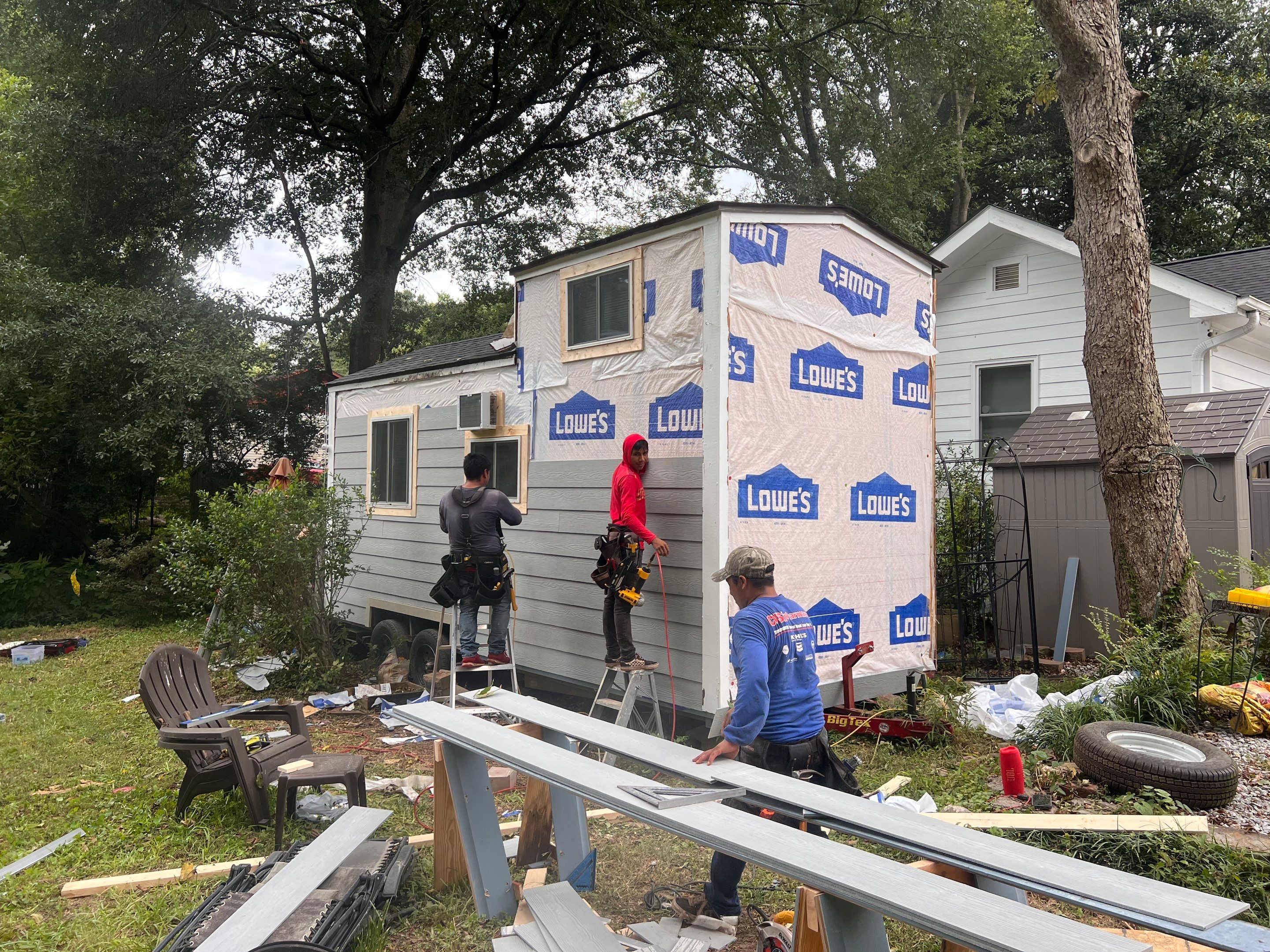 tiny home remodel- siding,paint,roofing by Nailed It Roofing & Remodeling LLC