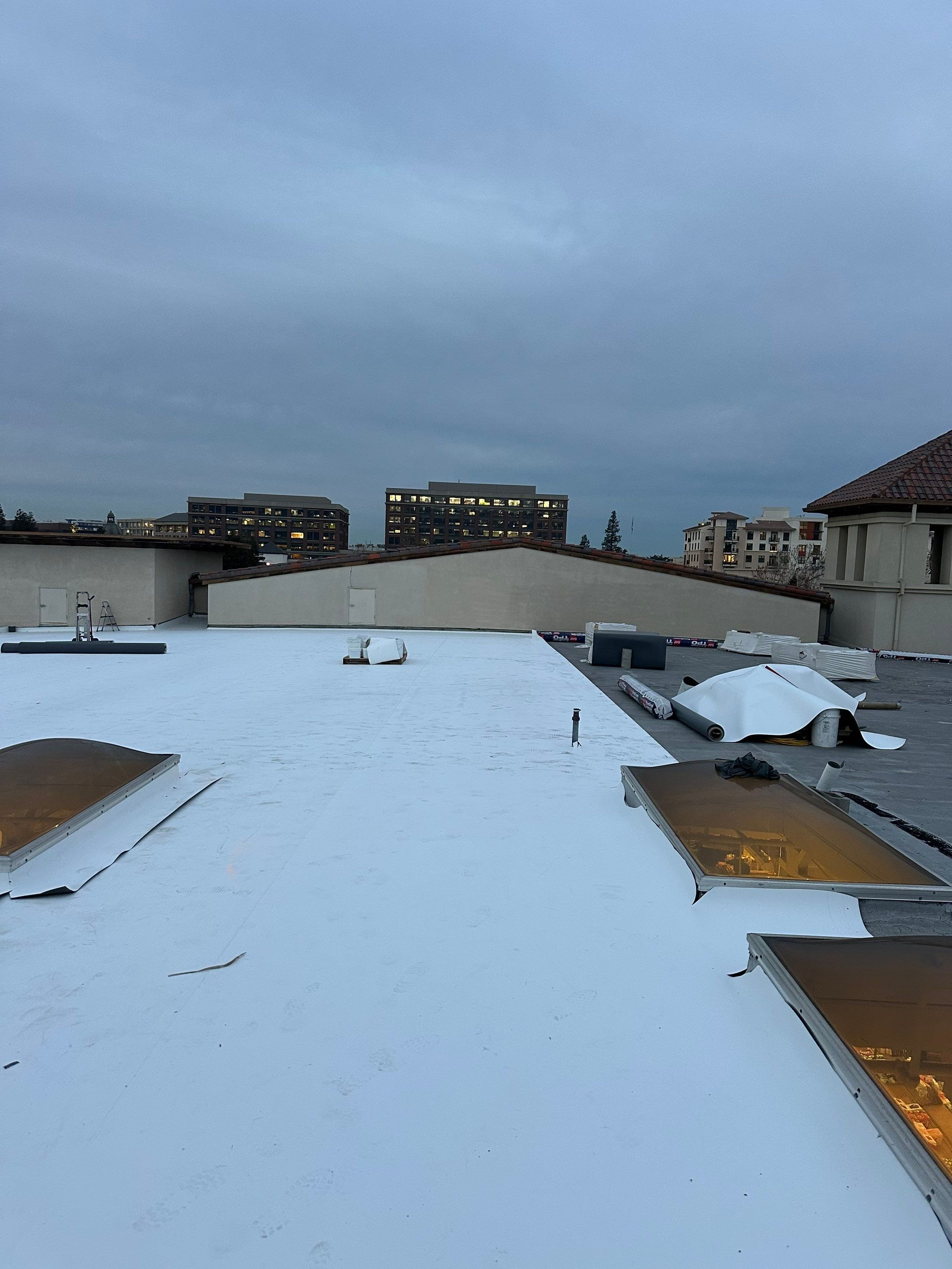 Project in Redwood City, CA by Sanchez Single Ply Roofing