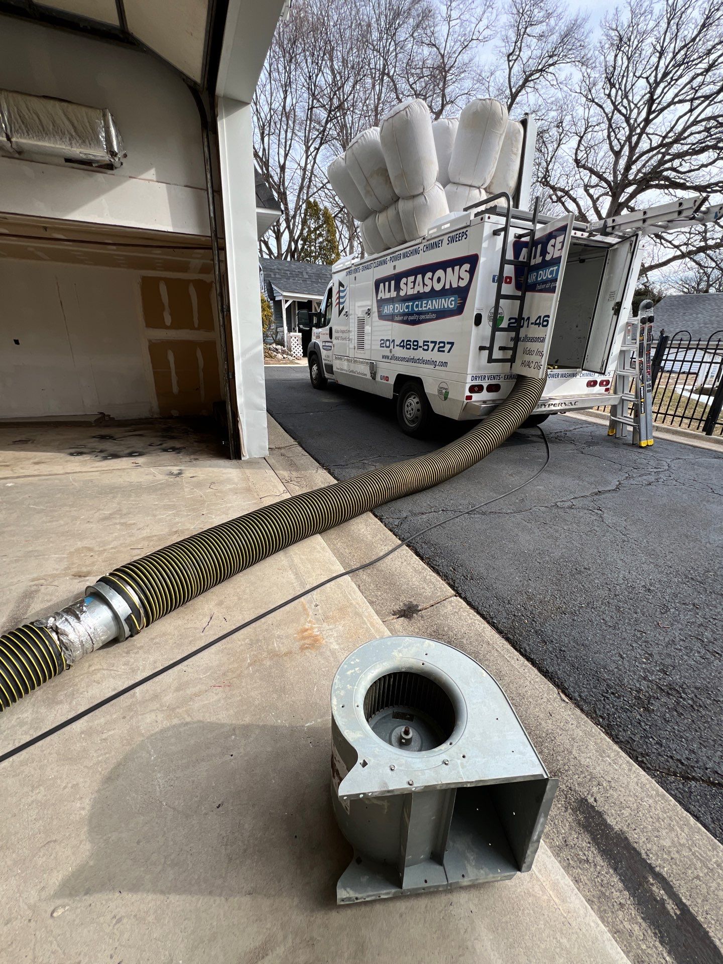 Air Duct Cleaning and Suspect Growth Removal Before and After Video/Photos Removal of mechanical component. by All Seasons Air Duct Cleaning 
