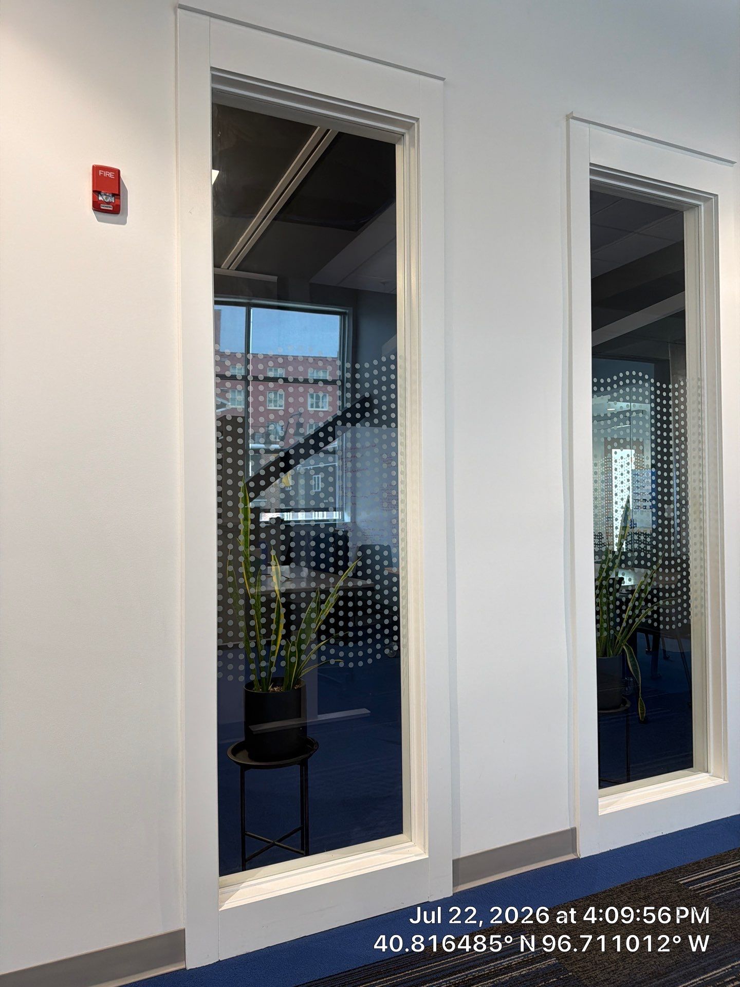 Lincoln Commercial Office Remodel with Glass Doors and Acoustic Baffles by CompanyCam Sales Demo