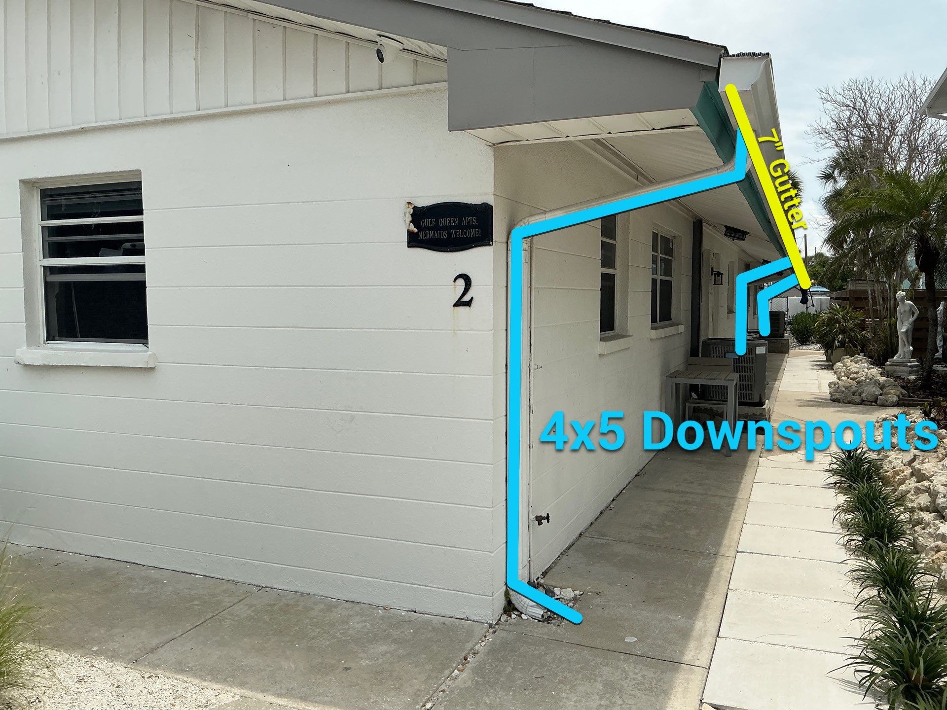 Splash Guard Gutter System and 7-inch Installation in Anna Maria FL by Gutter Professors