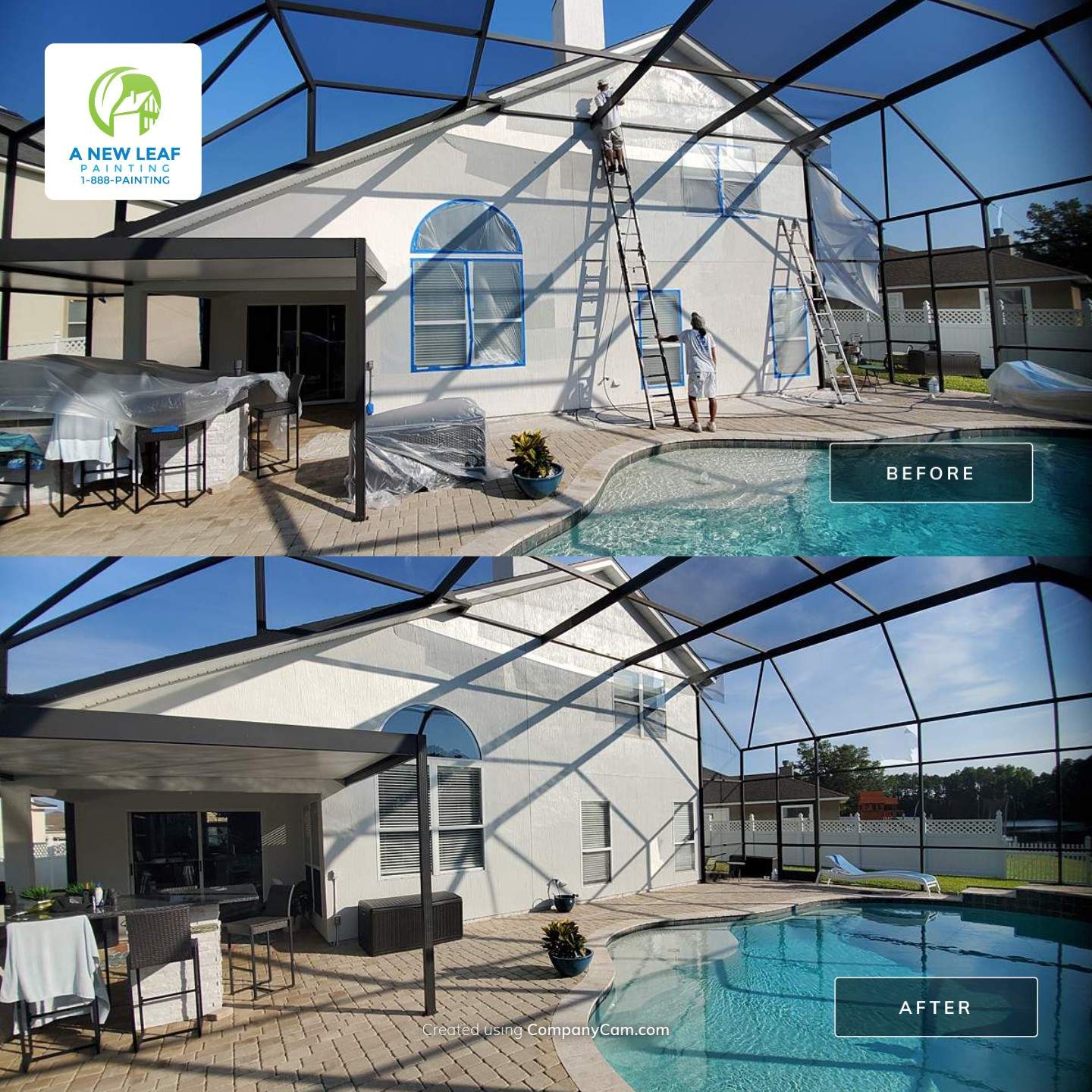 Stucco Repair and Exterior Painting in Jacksonville FL 32225 by A New Leaf Painting, LLC