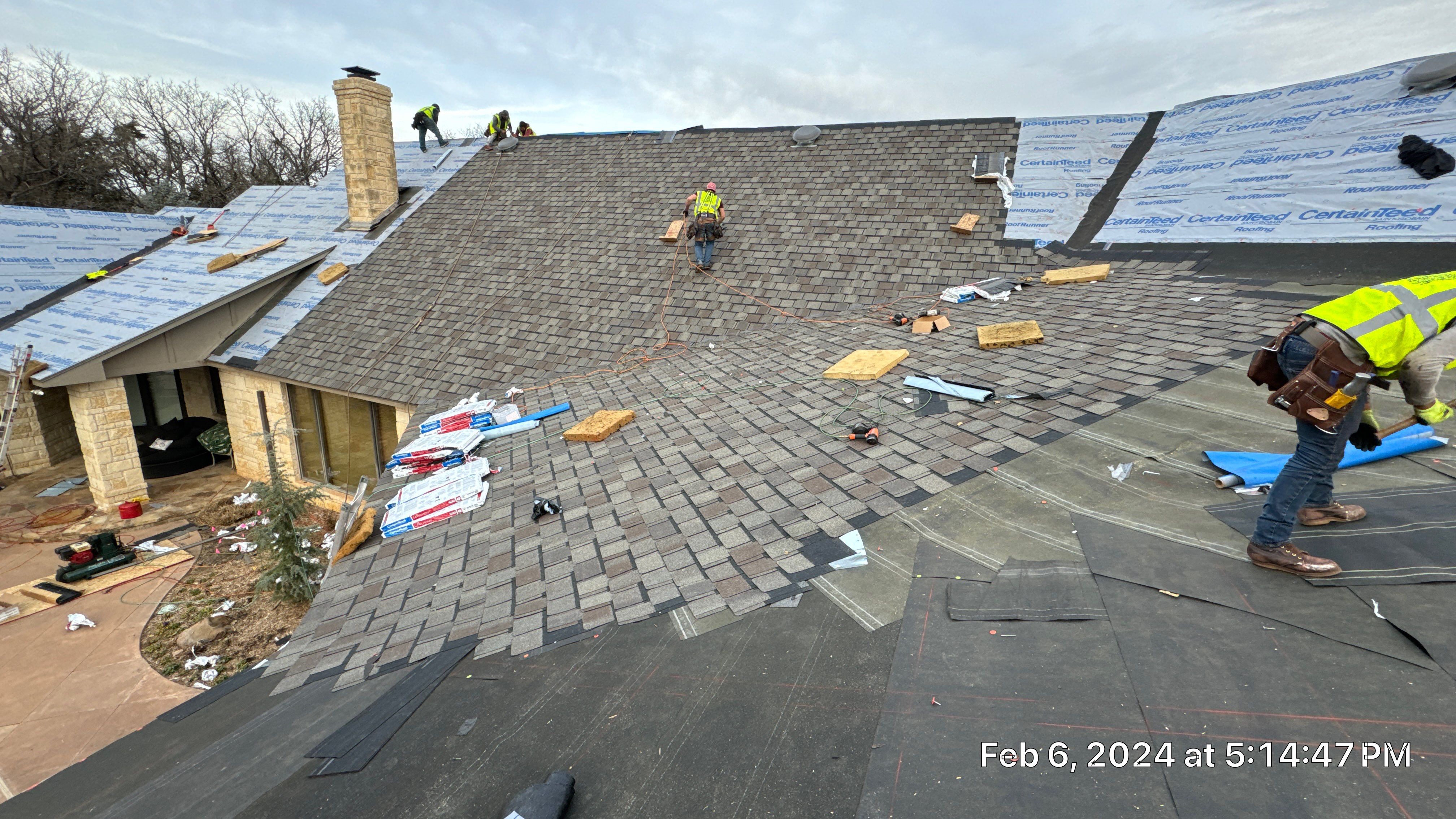 Reroof using Certainteed Integrity Roof System by Castillo Roofing
