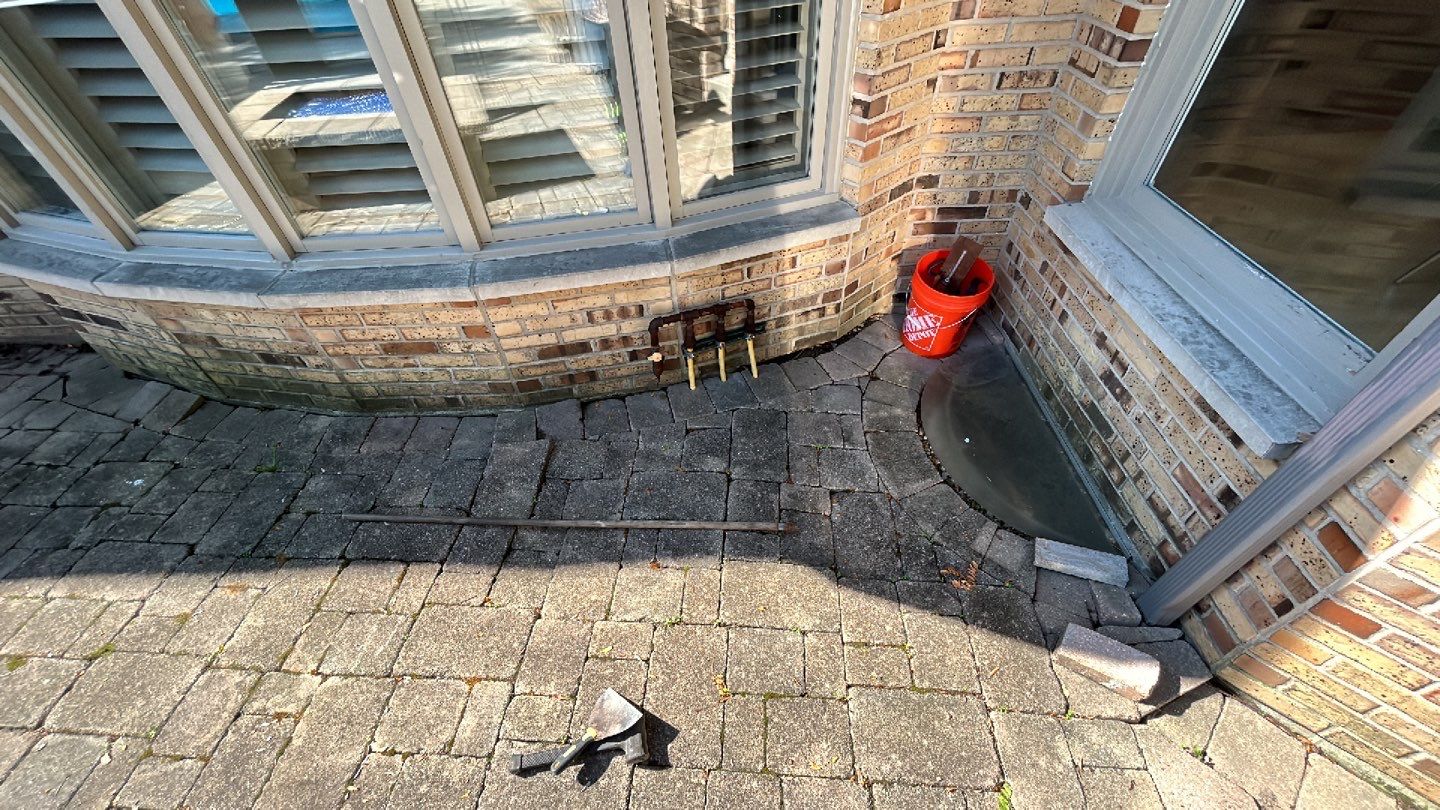 Brick paver clean, sand and seal.  using Algaecide, soft wash soap by Northern Power Washing LLC.