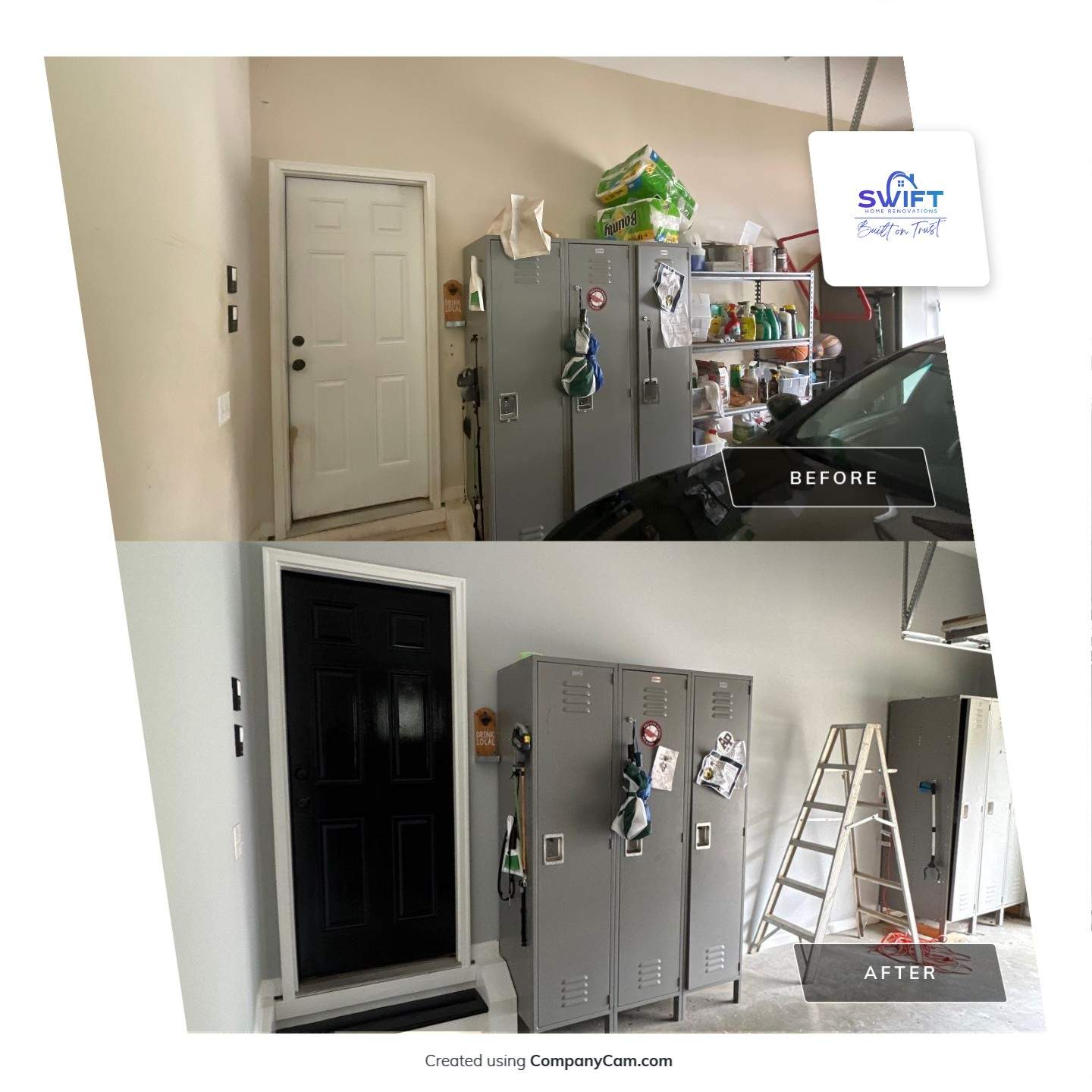 Garage Interior and Door Painting Update in Woodstock by Swift Home Renovations