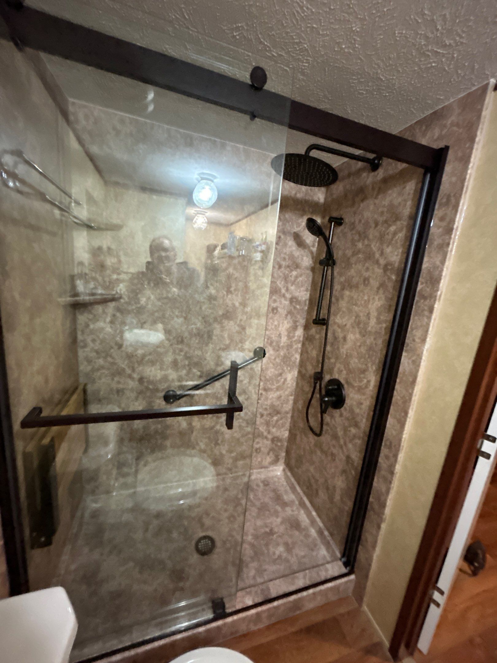 Tub to Shower in River Rock by BathPlanet SW Virginia