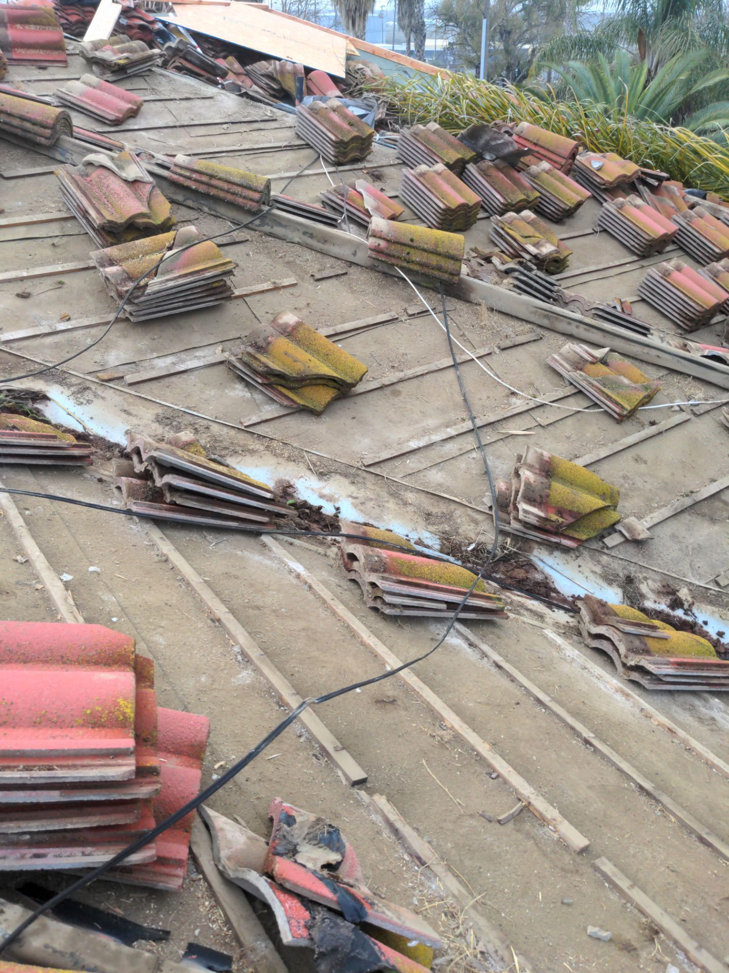 Tile refurbish project using existing tiles and replaced underlayment and battens by Straight Edge Roofing Inc