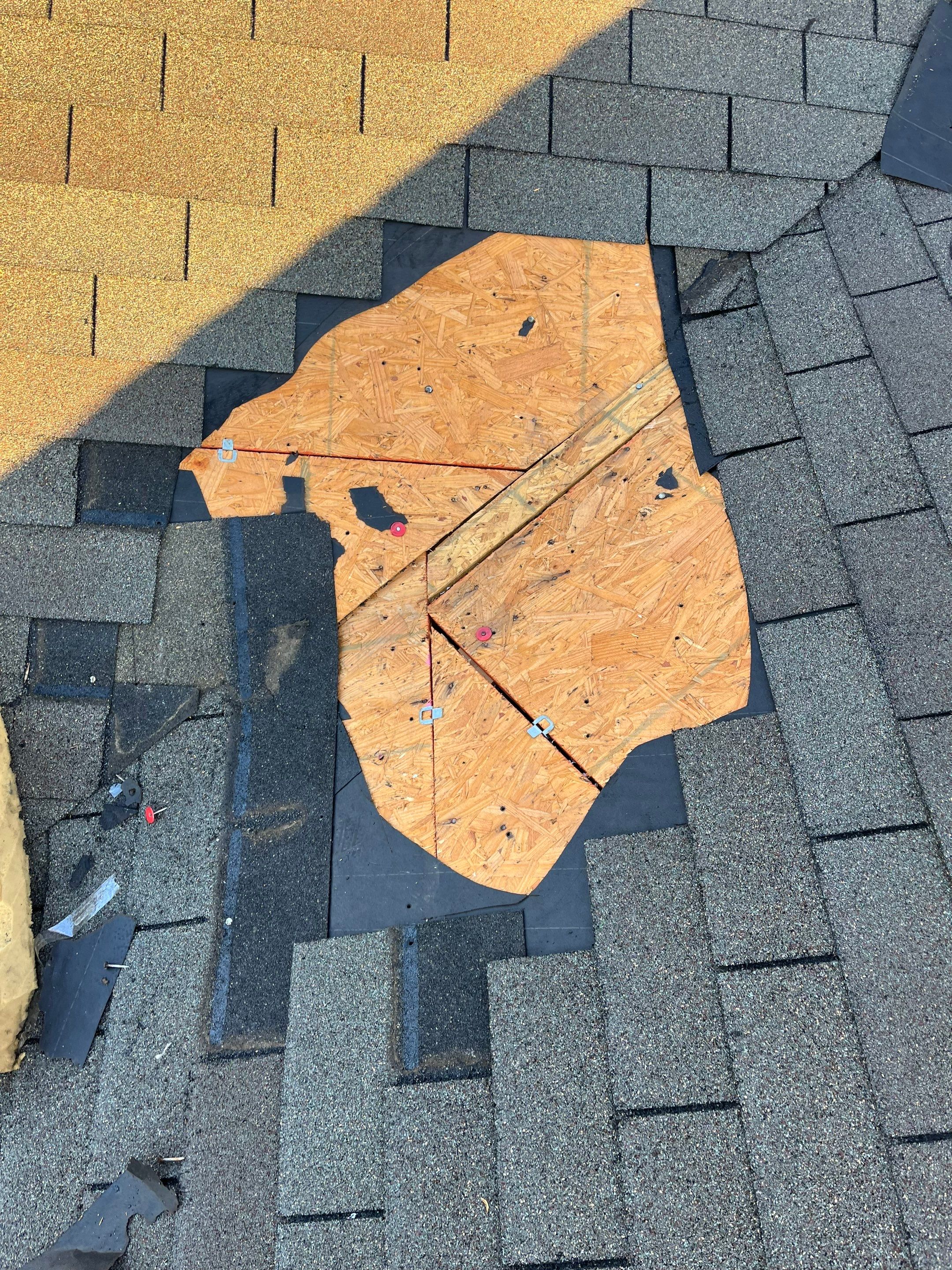 Hail Damage using Owen's Corning Duration (Lifetime) Shingles by Roof Repair Company