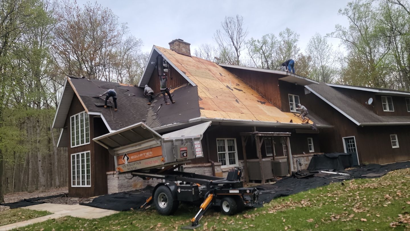 Roofing Installation using Gaf Hdz Architectural Shingle -Barkwood by Teflon Roofing
