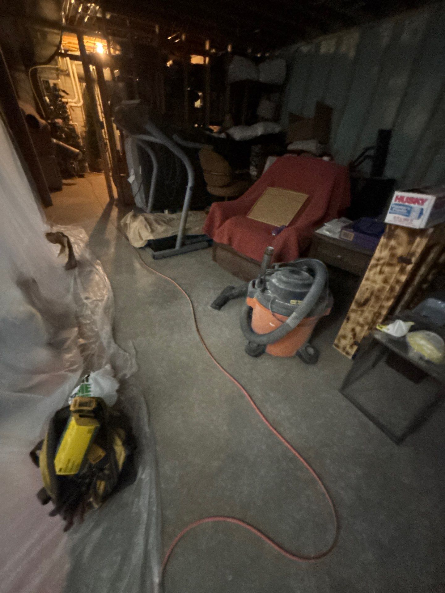 Custom Chip Concrete Coating for Colman Basement and Garage by Select Painting, Coatings & Garage Cabinets