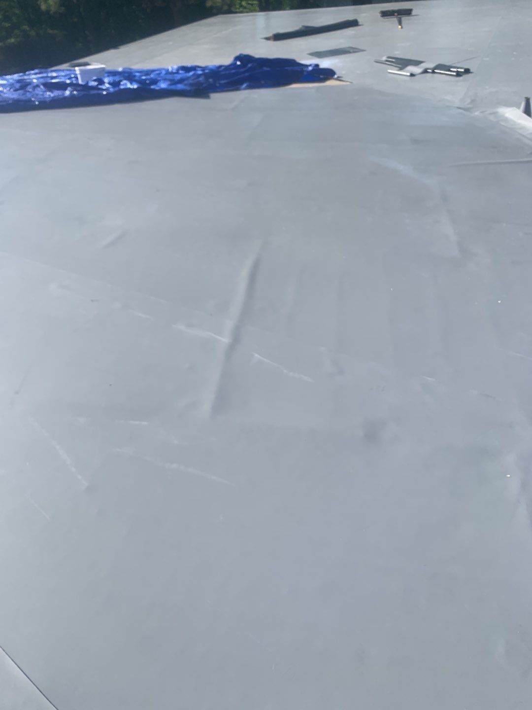 Commercial Roofing Installation using 50 mil PVC by Hostetler Roofing