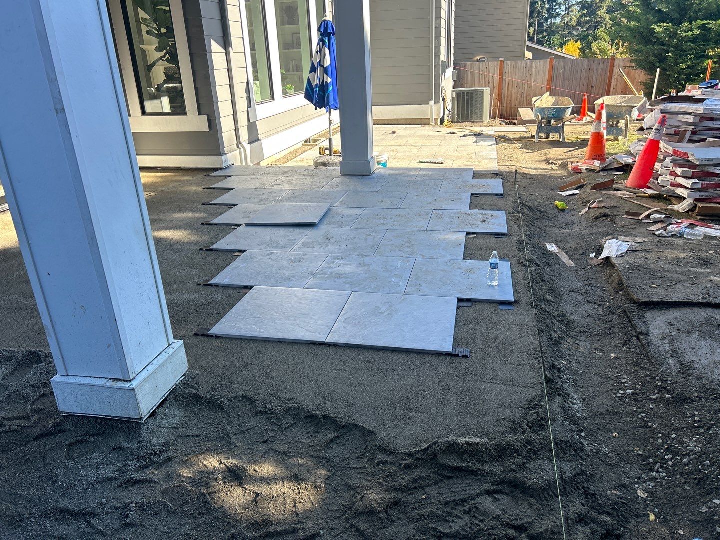 Hardscaping Back Patio Landscape Project  by Jireh Asphalt & Concrete Inc 