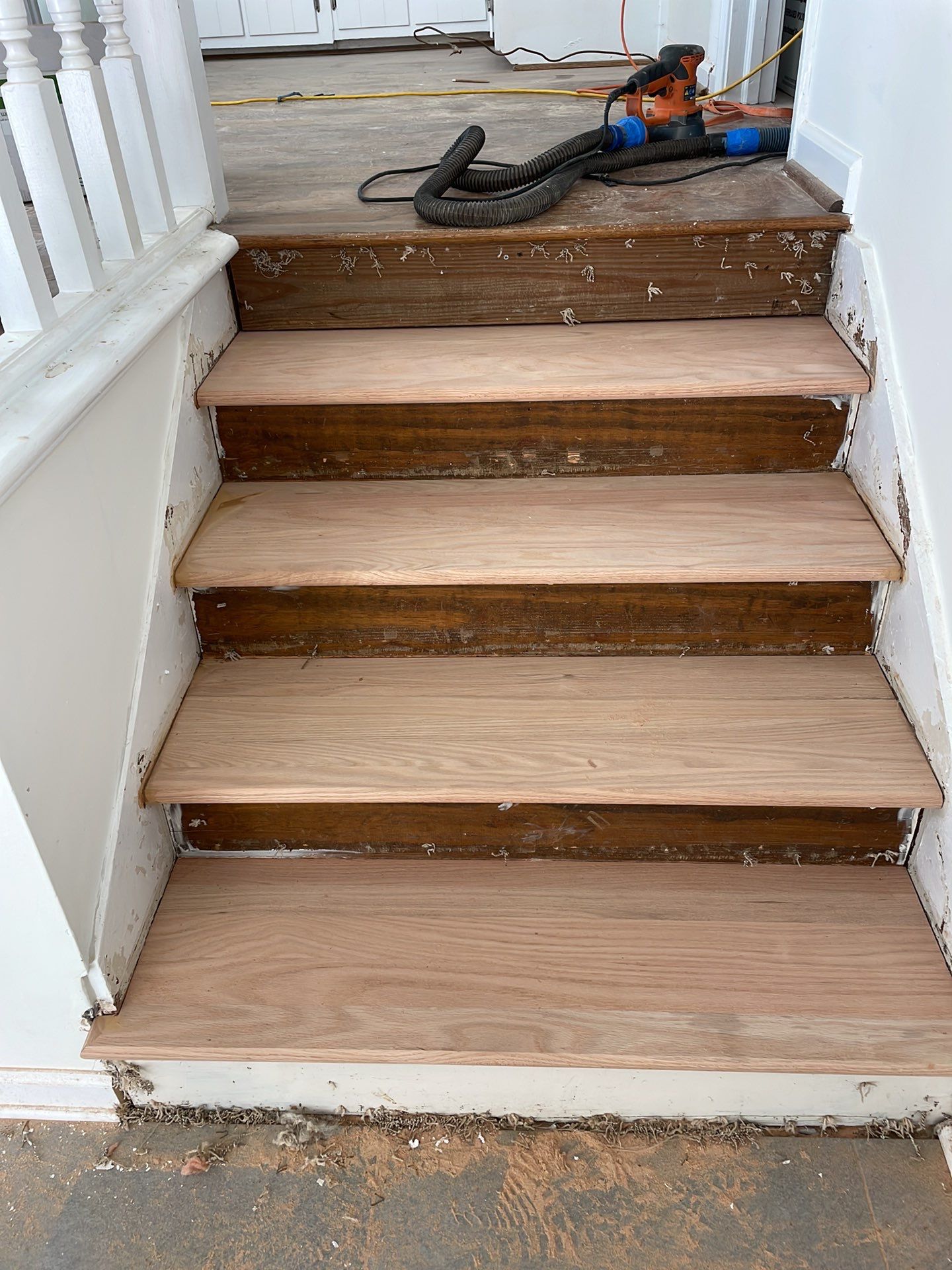 Red Oak refinish with Provencial stain by Footprints Floors of East Atlanta