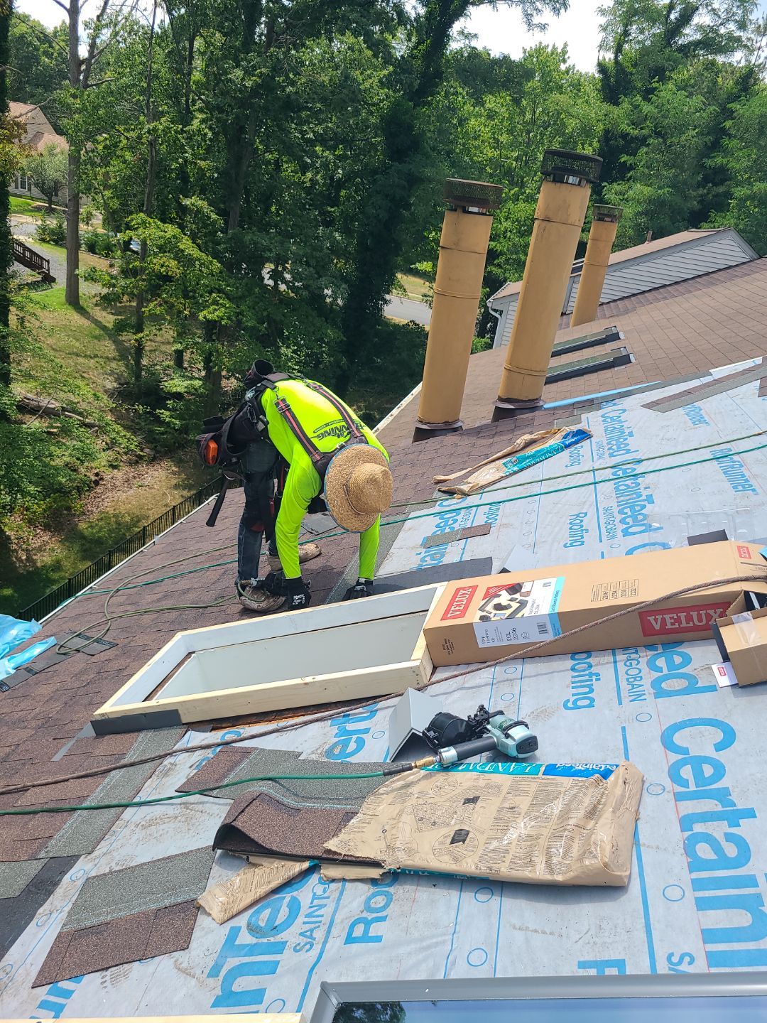 Montclair: Roof Installation with CertainTeed Landmark Designer Shingles in Burnt Sienna by RM Banning, Inc.